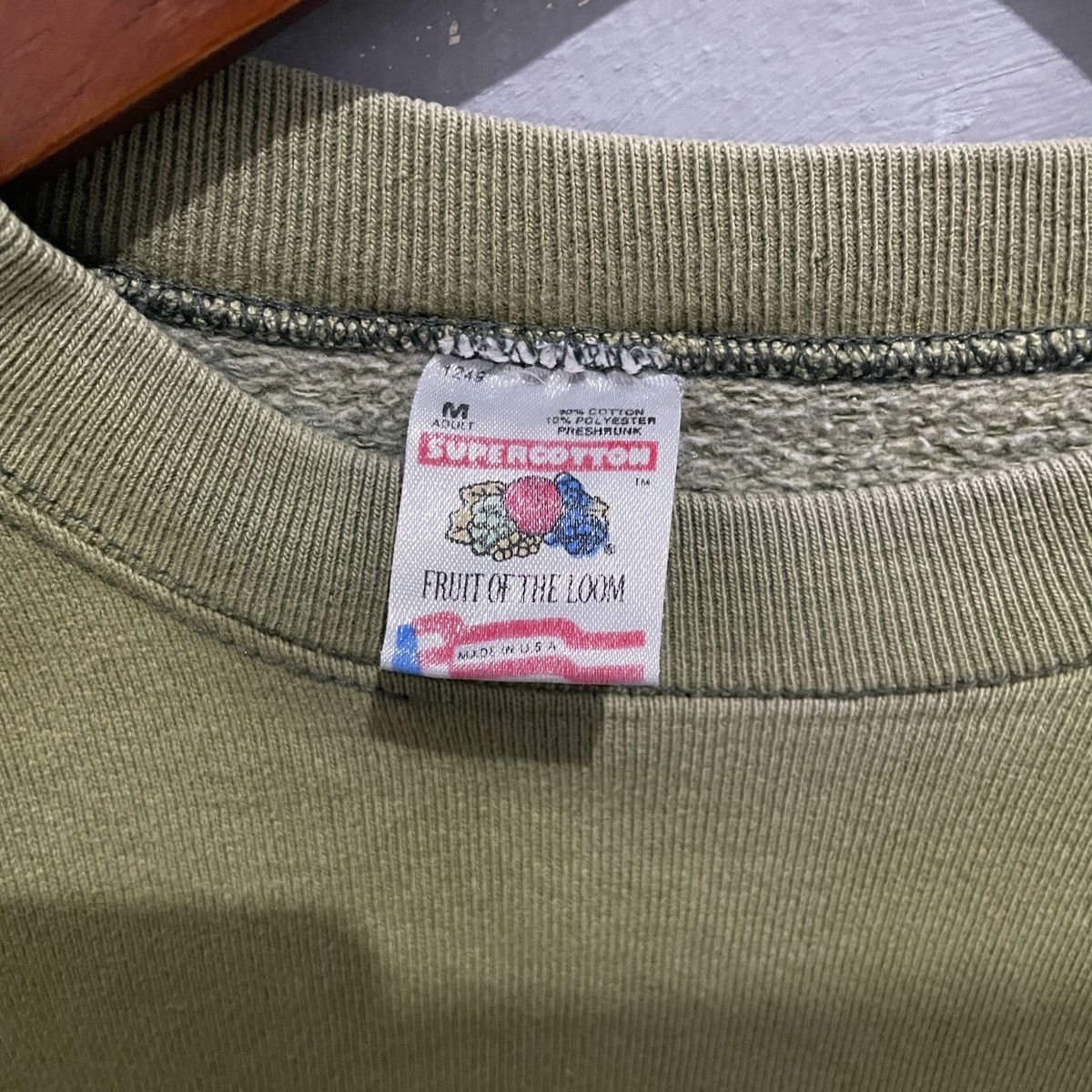 Fox Racing RARE VINTAGE 90s FOX RACING SUNFADED GREEN SWEATSHIRT Size US M / EU 48-50 / 2 - 2 Thumbnail