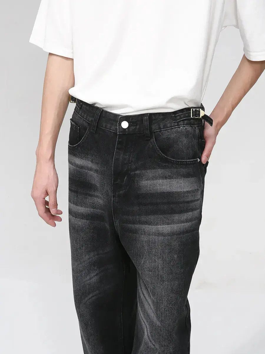 Japanese Brand Retro loose washed fringed jeans Size US 32 / EU 48 - 3 Thumbnail