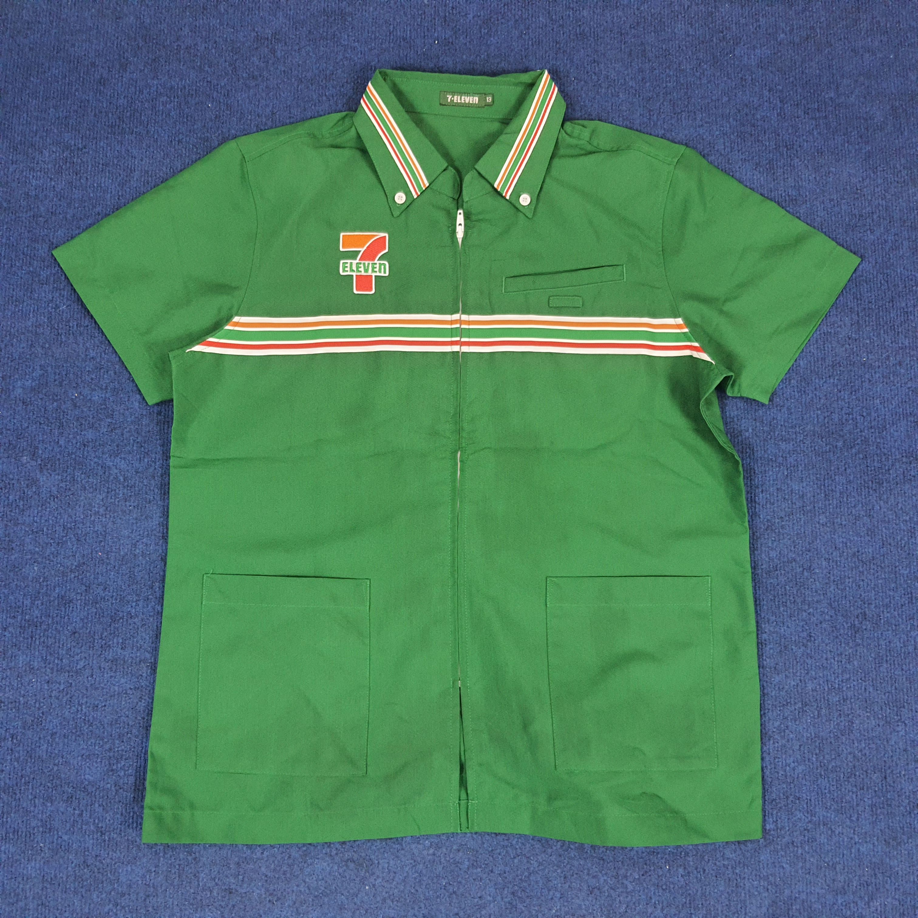 Japanese Brand Vintage 7 Eleven Staff Japanese Brand Work Uniform Shirt Size US M / EU 48-50 / 2 - 1 Thumbnail