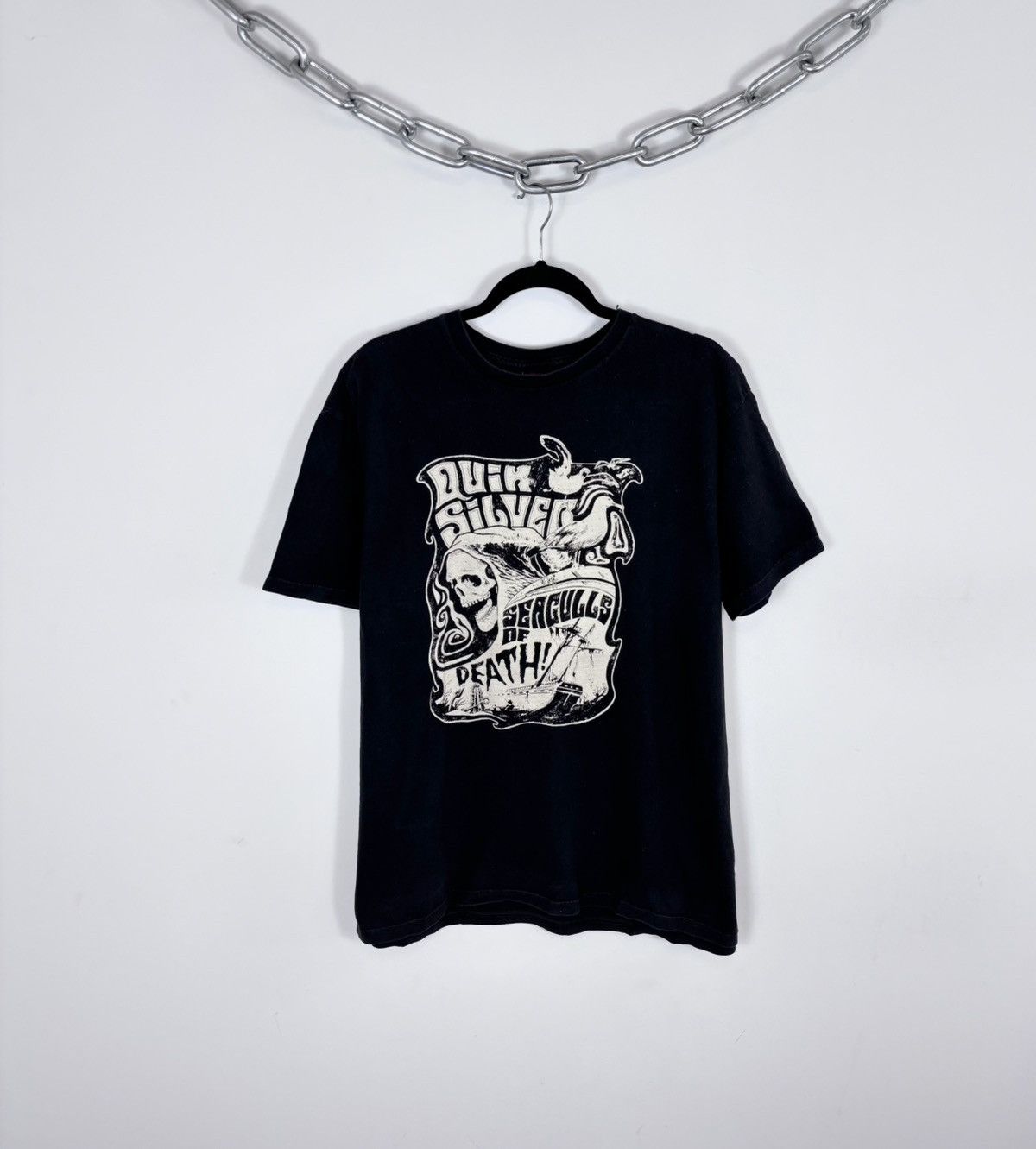 Quiksilver Vintage Quiksilver Y2K Big Death Logo Black T-Shirt Tee Size US XL / EU 56 / 4 - 1 Thumbnail