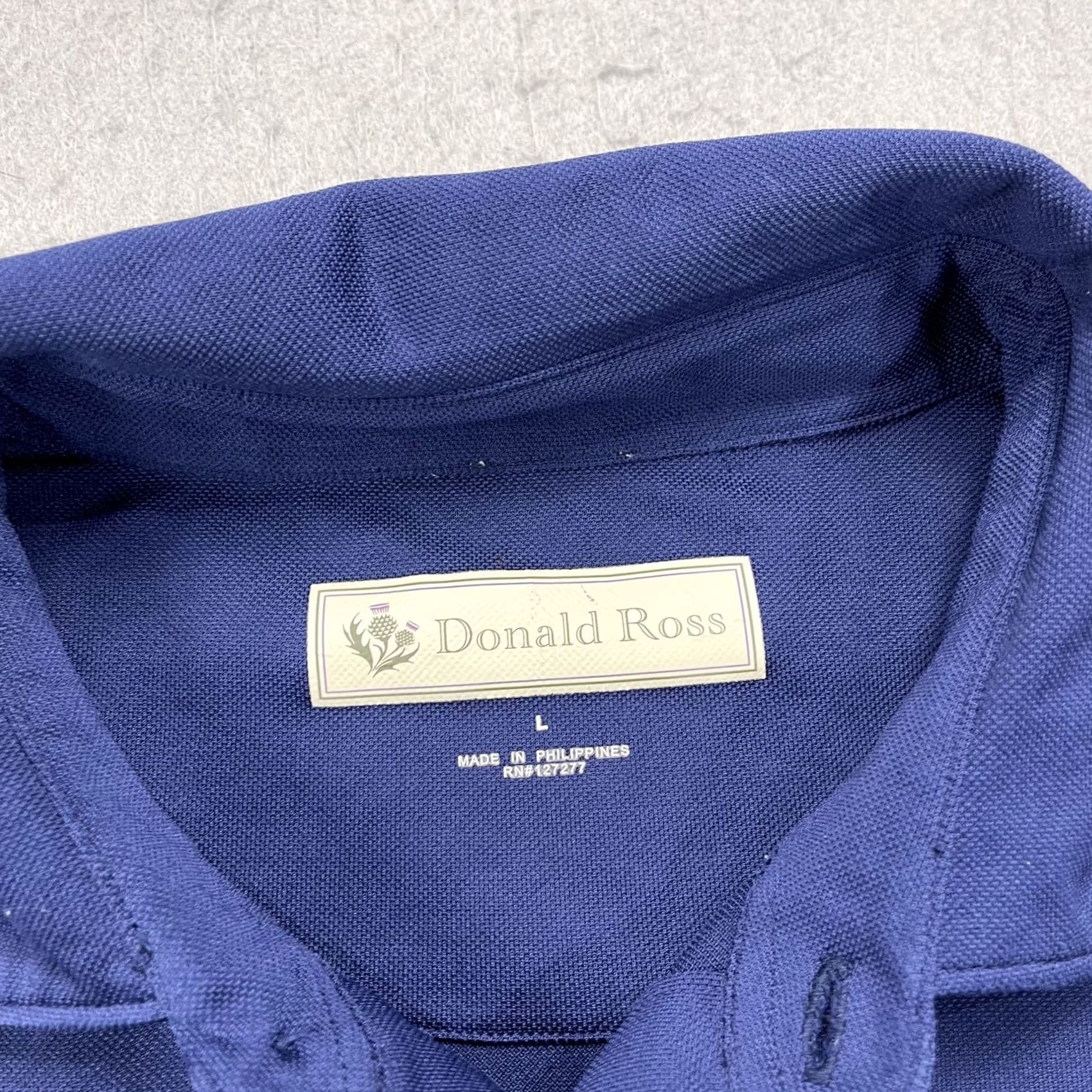 Vintage Donald Ross Polo Shirt Mens L Blue Solid Logo Golf Sportswear Shirt Size US L / EU 52-54 / 3 - 4 Thumbnail