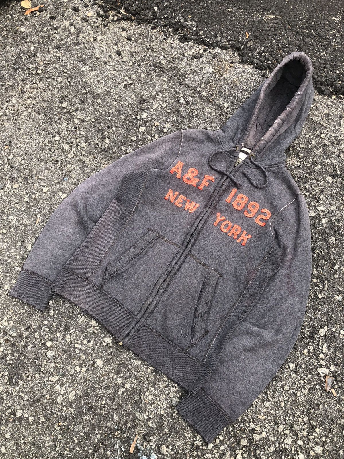 Vintage Vintage Sunfaded Abercrombie & Fitch Zipper Hoodie Size US L / EU 52-54 / 3 - 2 Thumbnail