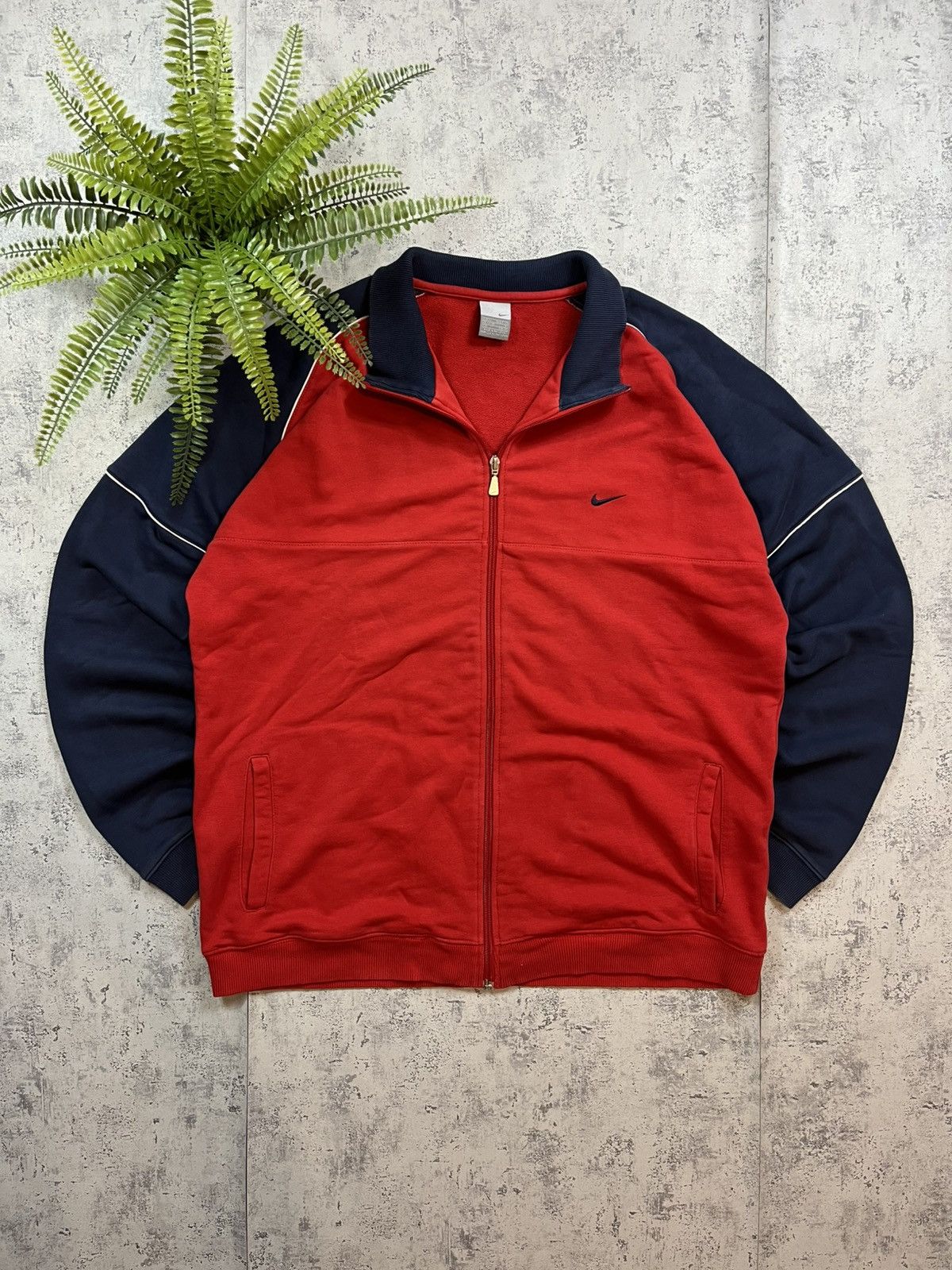 Nike × Vintage 90’s NIKE Y2K RETRO SWOOSH LOGO VINTAGE TRACK JACKET Size US XL / EU 56 / 4 - 1 Thumbnail