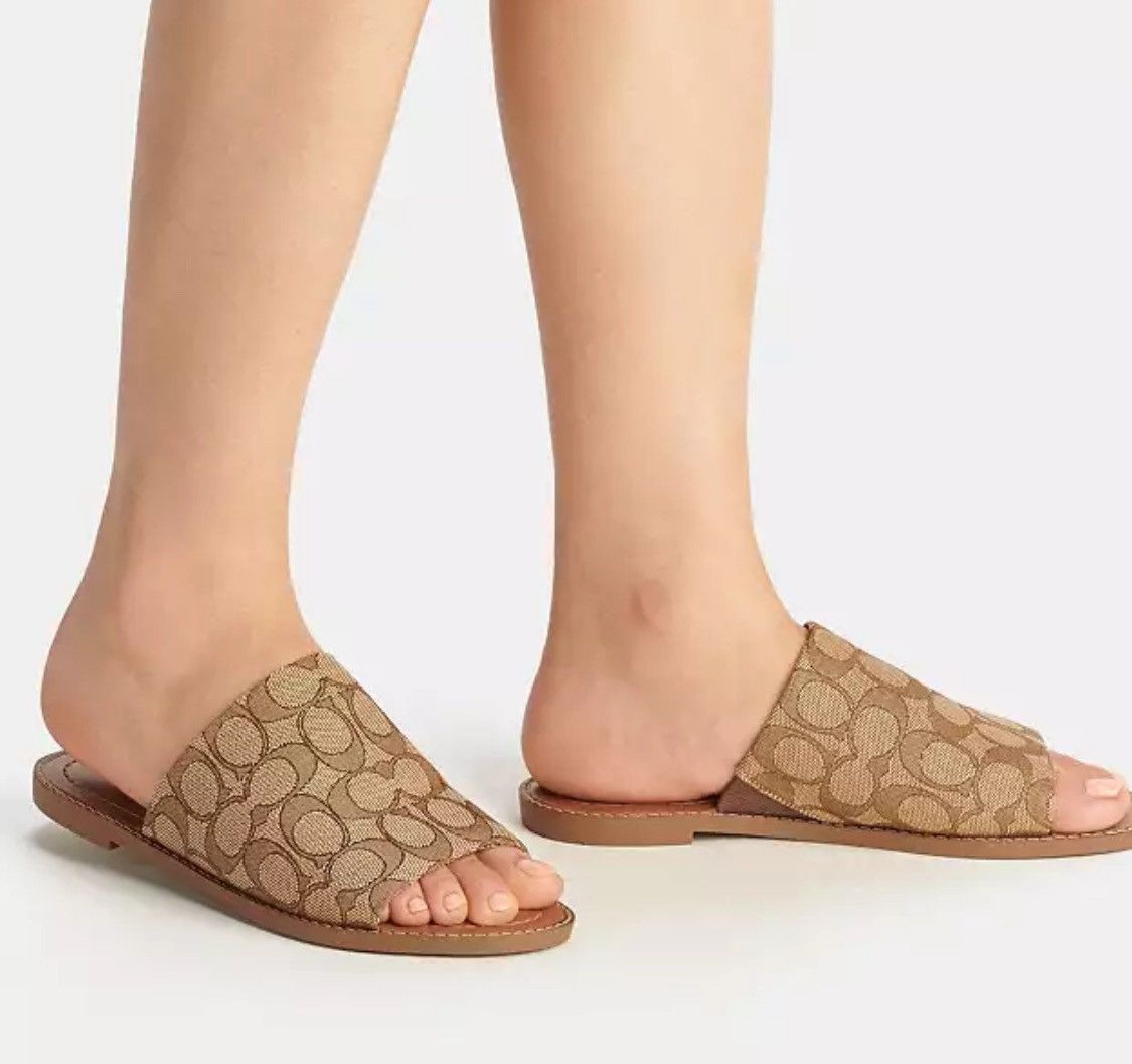 Coach Hazel Sandal In Signature Jacquard Size US 7.5 / IT 37.5 - 2 Thumbnail