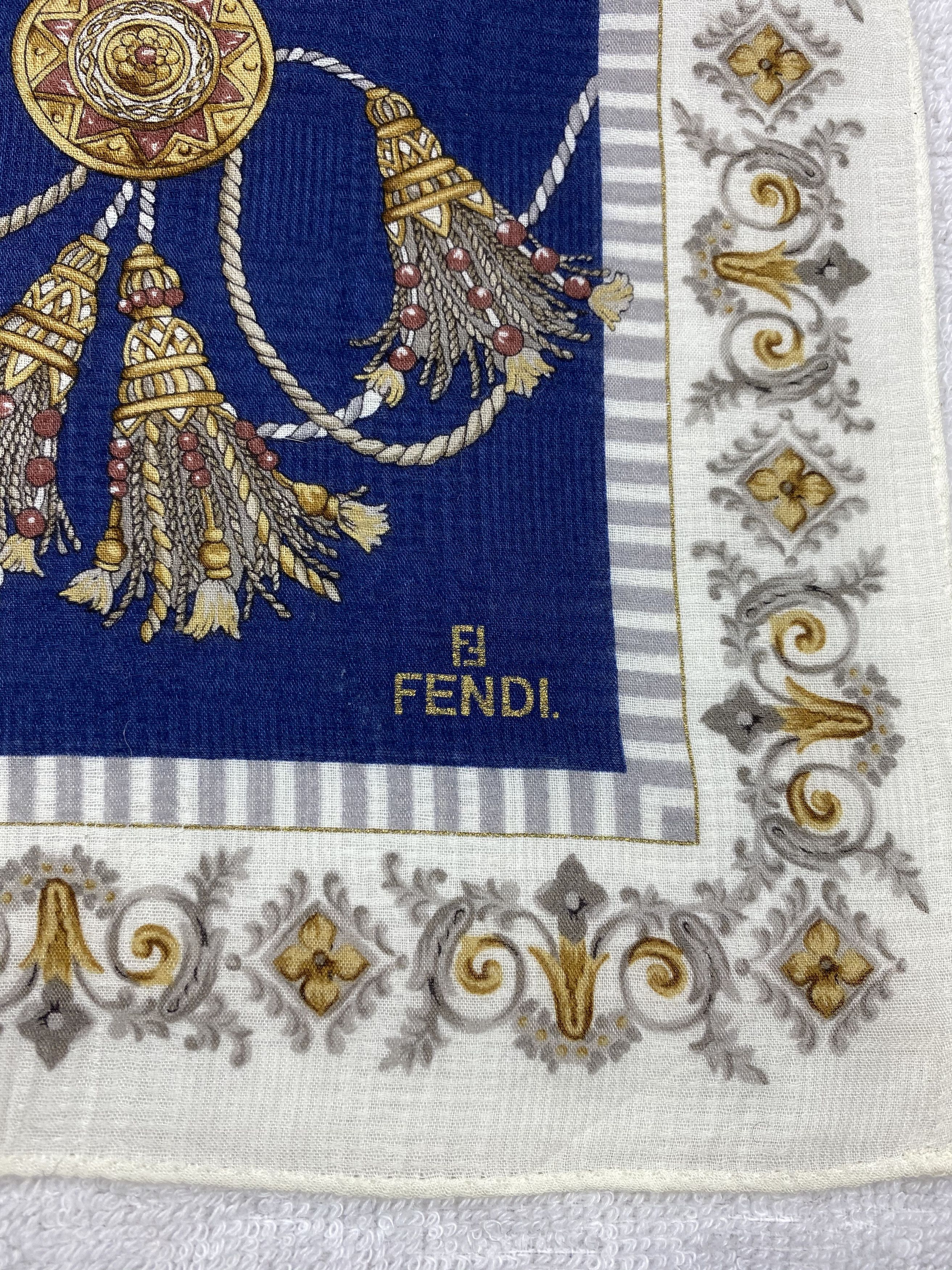 Vintage Fendi Bandana / Handkerchief / Neckerchief A213 Size ONE SIZE - 5 Thumbnail