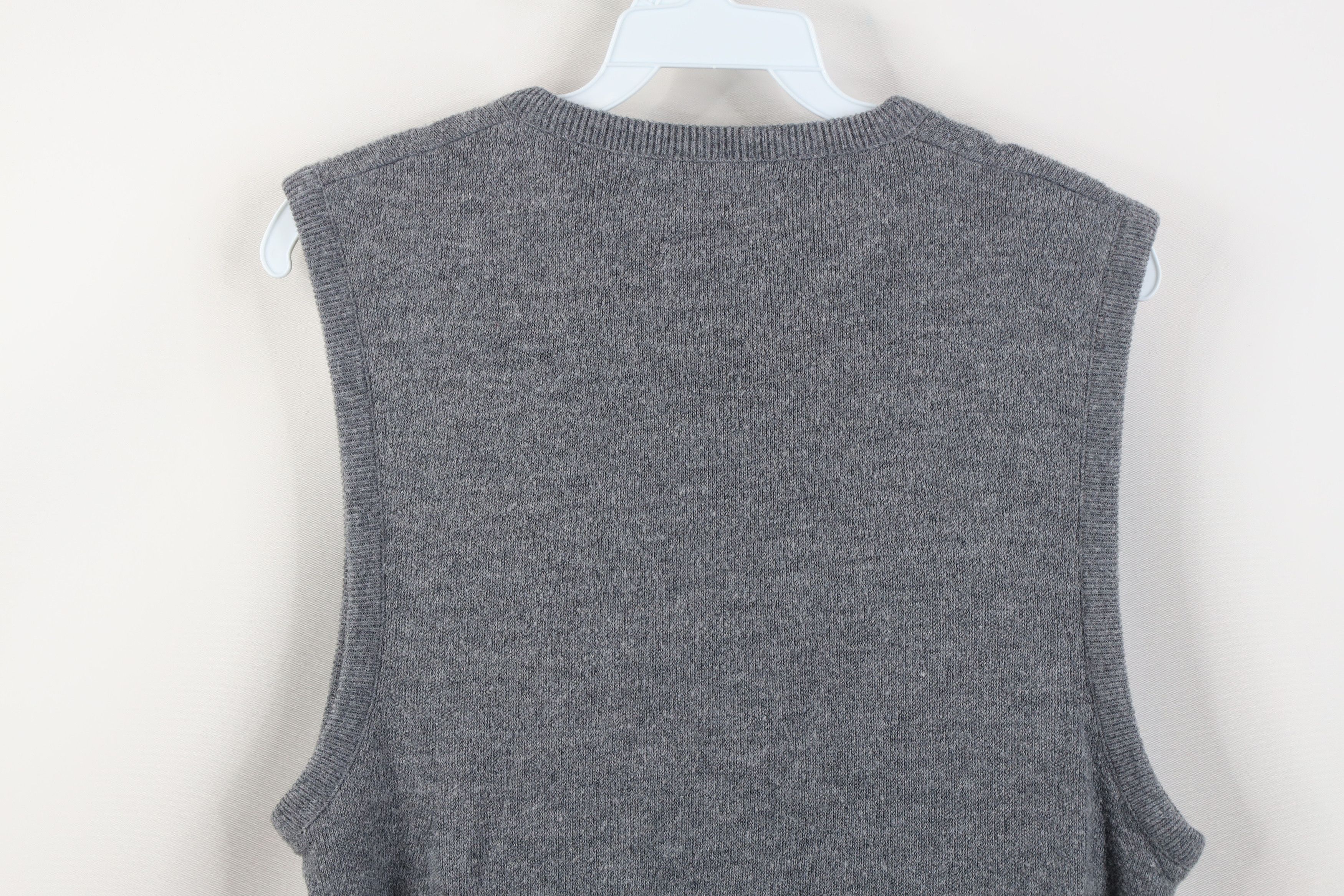 Vintage Vintage 70s Streetwear Knit V-Neck Sweater Vest Gray USA Size L / US 10 / IT 46 - 8 Thumbnail