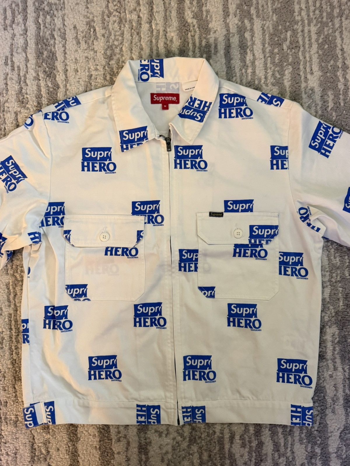 Antihero × Supreme Supreme x Antihero Hero Work Jacket White Blue New Medium Size US M / EU 48-50 / 2 - 2 Thumbnail
