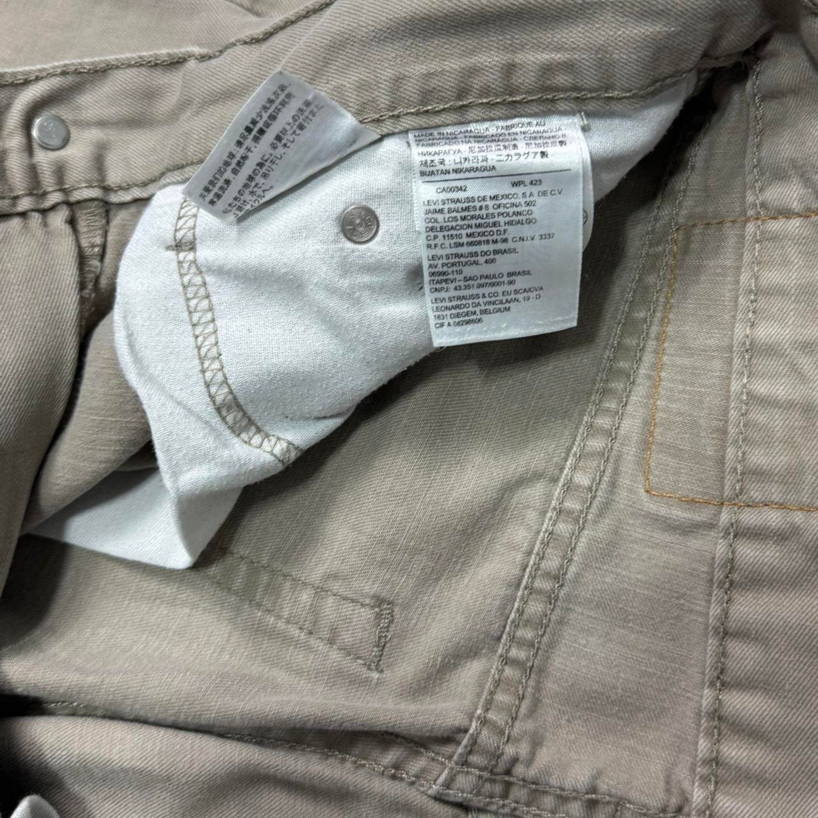 Levi's × Vintage VINTAGE Y2K LEVIS 505 TAN BEIGE KHAKI DENIM JEANS: Size US 31 - 3 Thumbnail