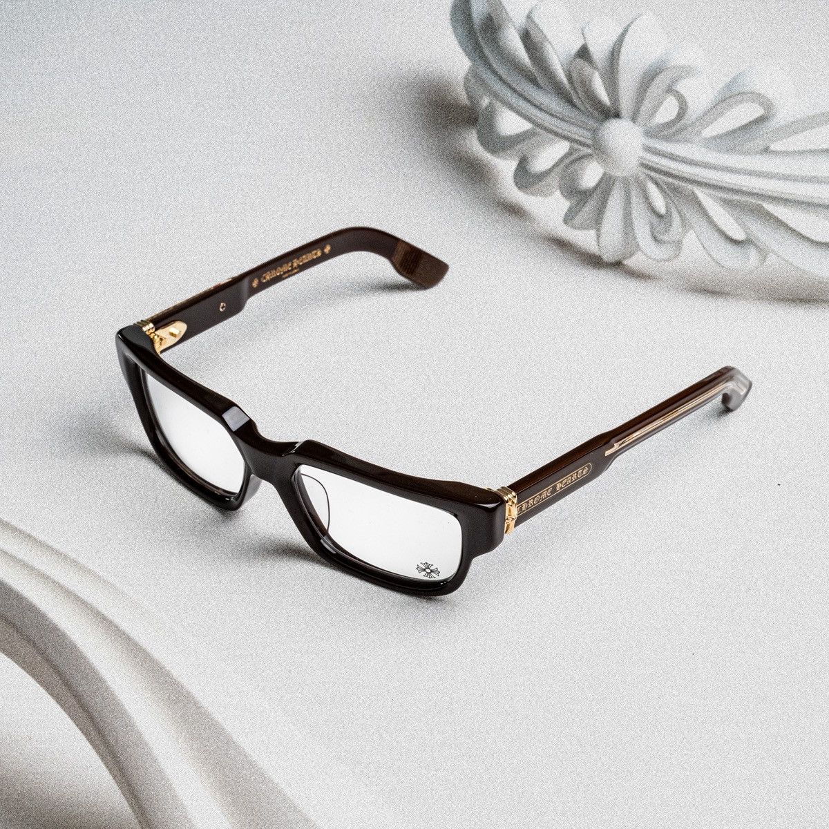 Chrome Hearts CHROME HEARTS 2 THICK CLASSIC BROWN GLASSES Size ONE SIZE - 2 Thumbnail
