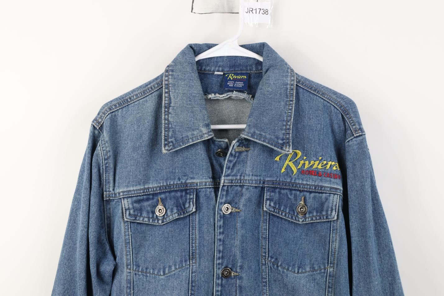 Vintage Vintage 90s Y2K Hotel Casino Denim Jean Trucker Jacket Blue Size US L / EU 52-54 / 3 - 2 Thumbnail