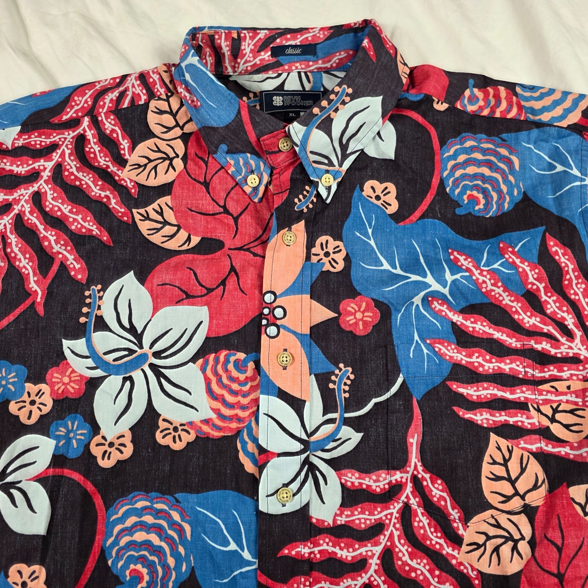 Reyn Spooner Reyn Spooner San Clemente Mens XL Classic Fit Hawaiian Shirt Size US XL / EU 56 / 4 - 3 Thumbnail