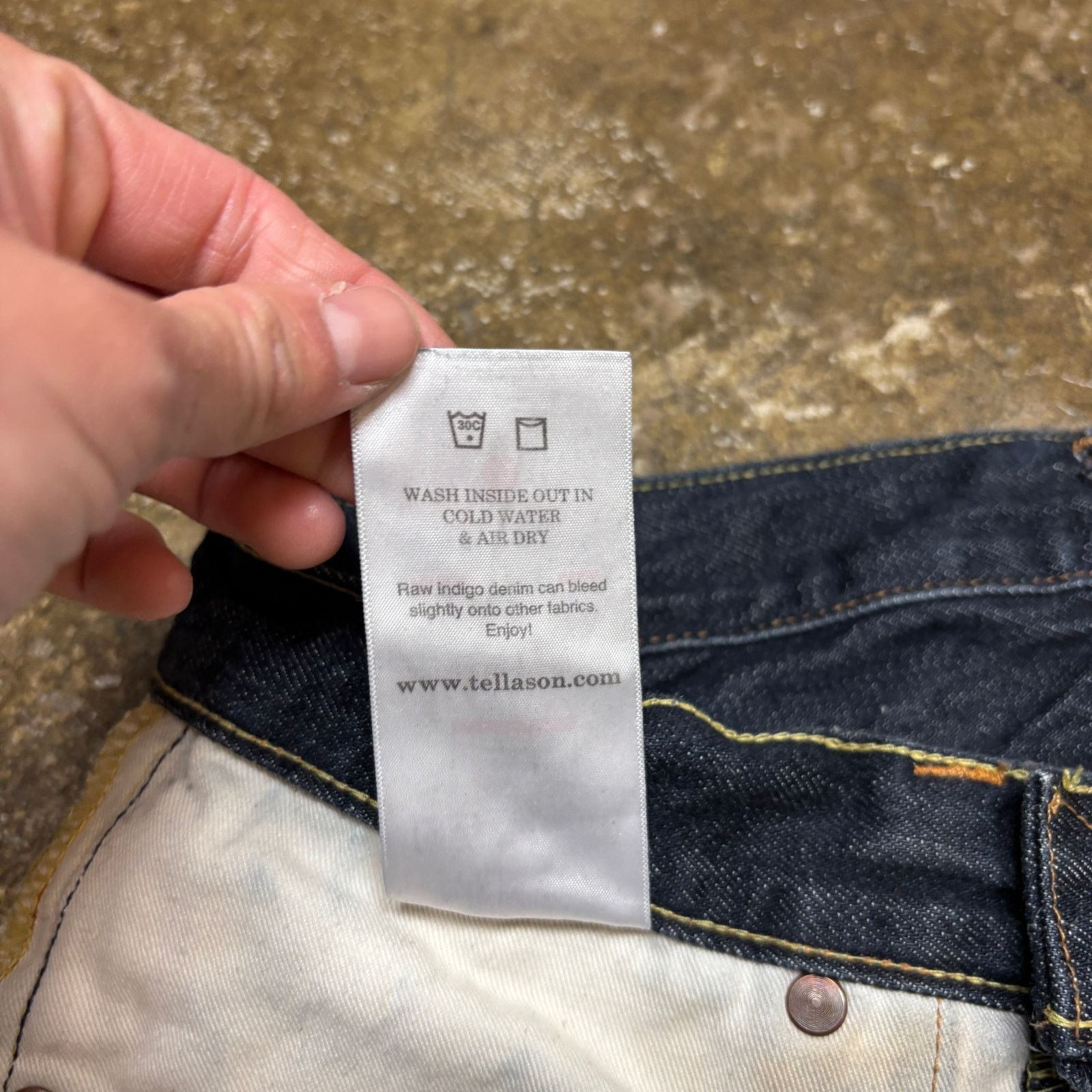 Tellason Tellason Elgin Mid Rise Slim Tapered Selvedge Jeans 31x25 Size US 31 - 9 Thumbnail