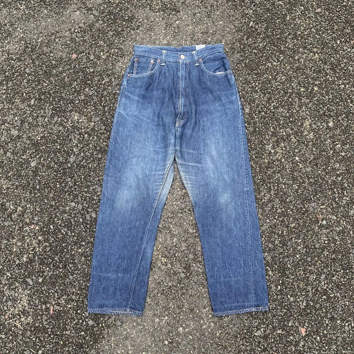 image of Denime x Orslow Flash redline! Vintage Y2K Orslow Jean High Rise Pants in Blue, Men's (Size 26)