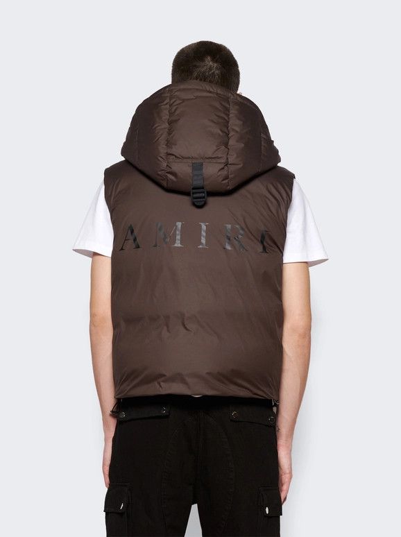 Amiri o1orln1025 Hooded Down Gilet in Brown Size US L / EU 52-54 / 3 - 4 Thumbnail