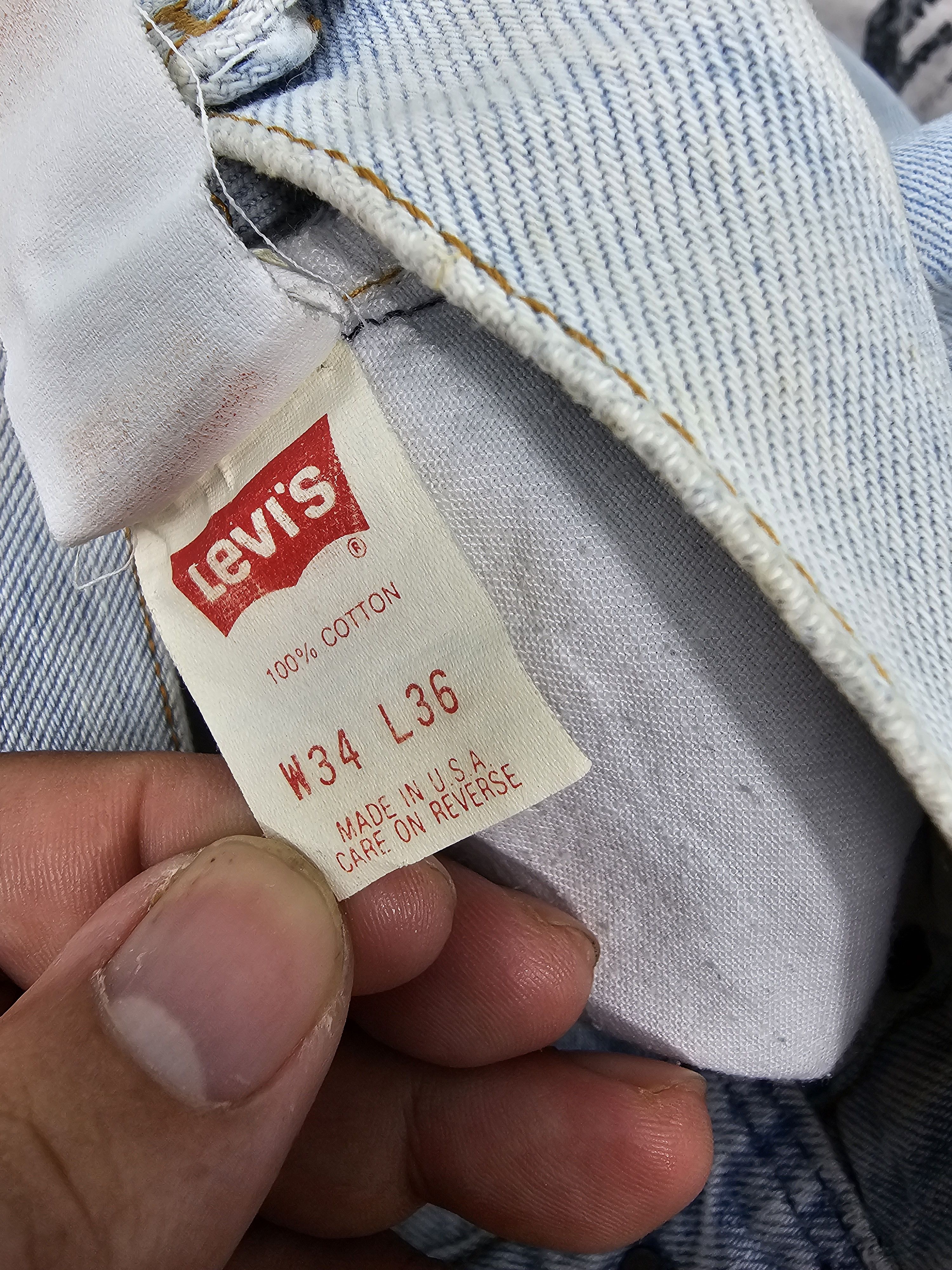 Levi's Vtg 80's LEVIS 501 XX Light Blue Faded Size 32X30 Jean L0415 Size US 32 / EU 48 - 14 Thumbnail