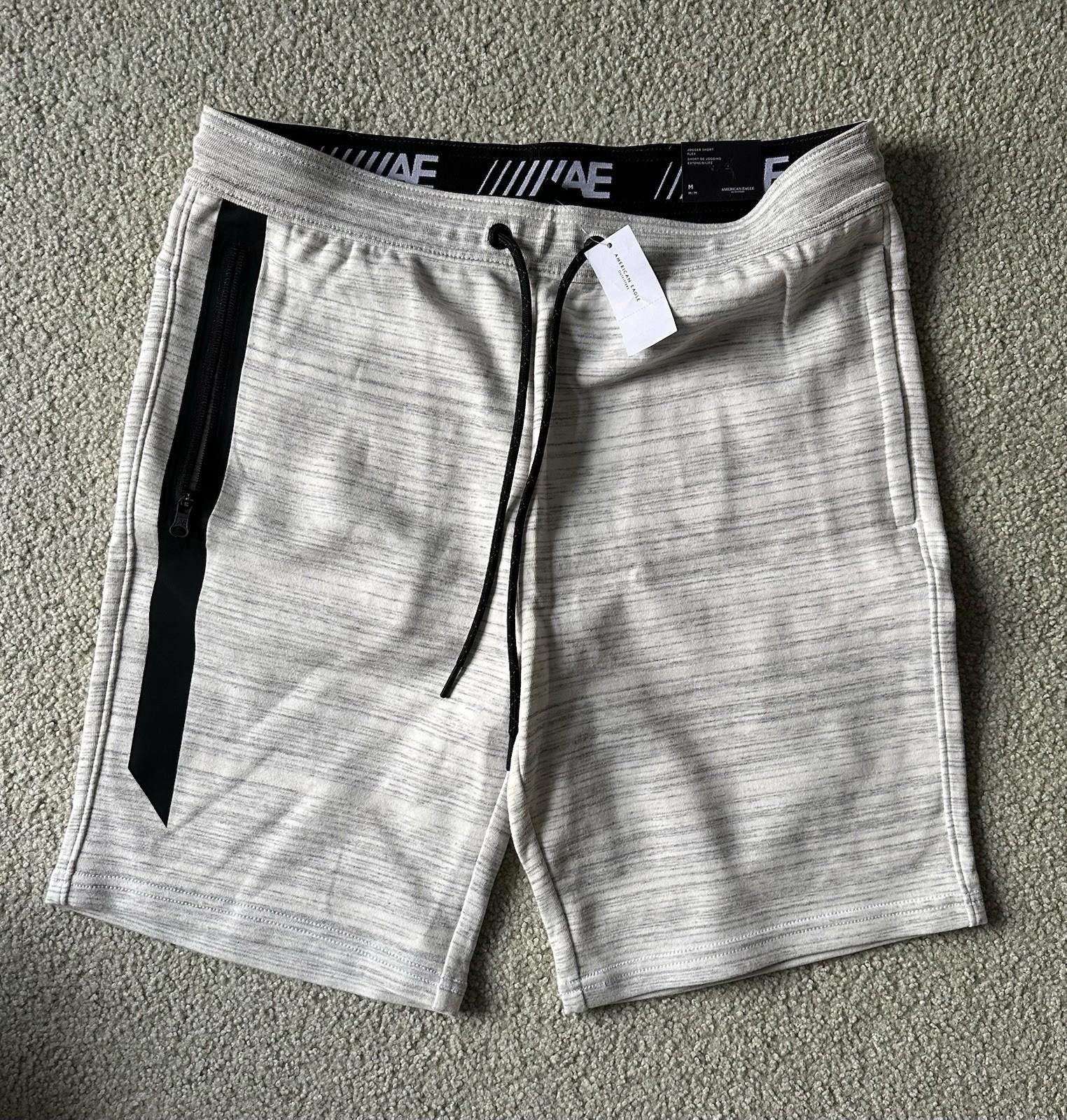 American Eagle Outfitters American Eagle Flex Jogger Shorts Heather White Men’s Size M Size US 32 / EU 48 - 1 Thumbnail