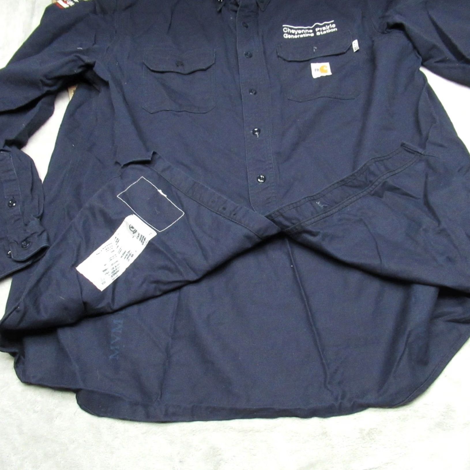 Carhartt Carhartt FR Shirt Mens XXL Tall Blue Flame Resistant Twill Long Sleeve Work LOGO Size US XXL / EU 58 / 5 - 3 Thumbnail