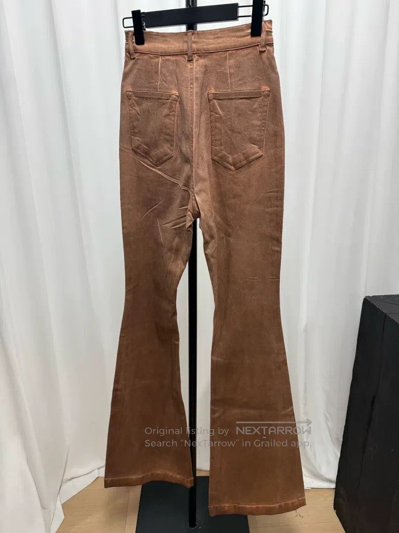 Rick Owens RICK OWENS Mud-Dyed Flared Trousers Size US 28 / EU 44 - 6 Thumbnail