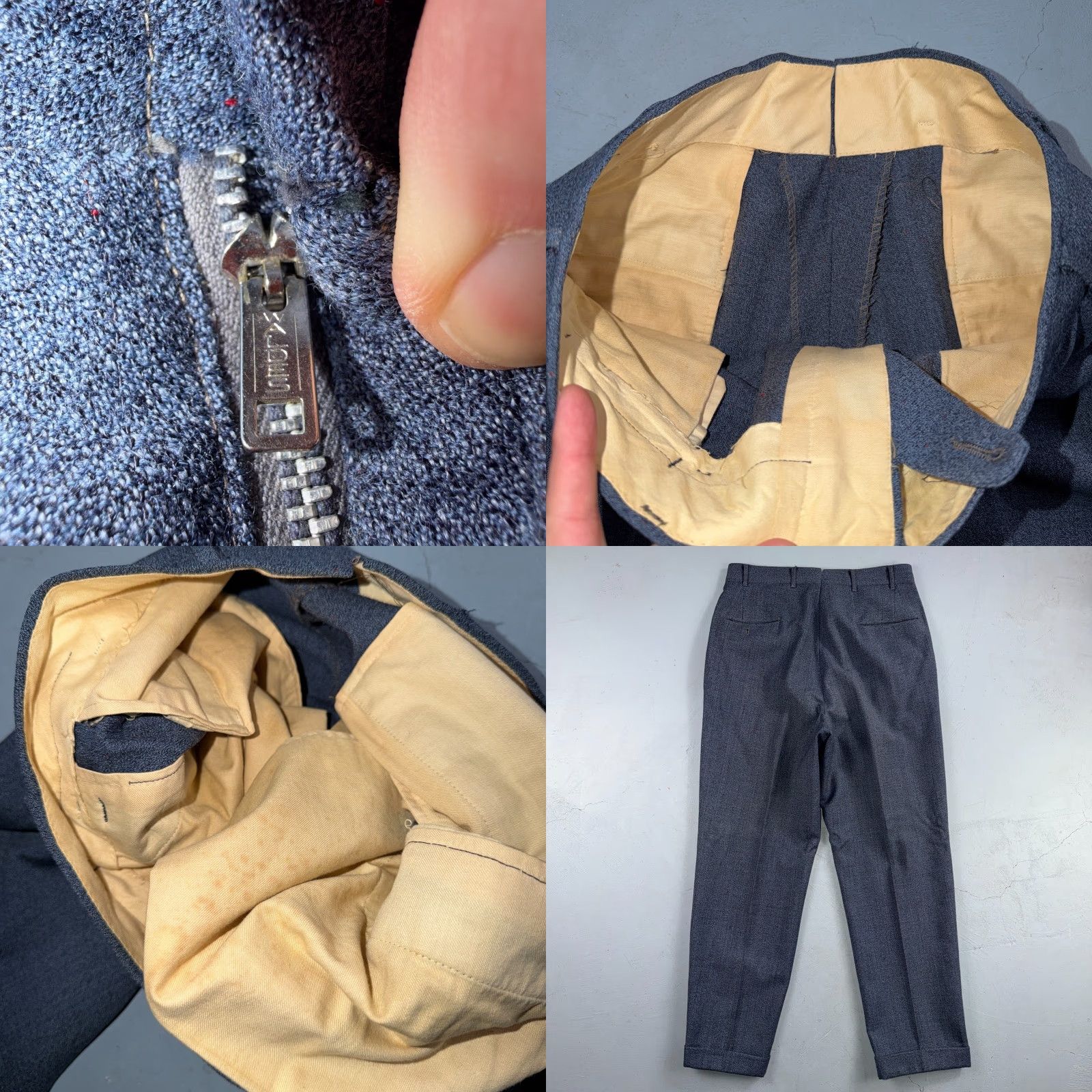 Vintage VINTAGE Barelay 2 PC Suit Jacket Coat Pants Blue Wool Rockabilly 1950s 1960s Mens 40 Regular Adult Mens Jacket Set Blue 1950s Suit Size 40R - 8 Thumbnail