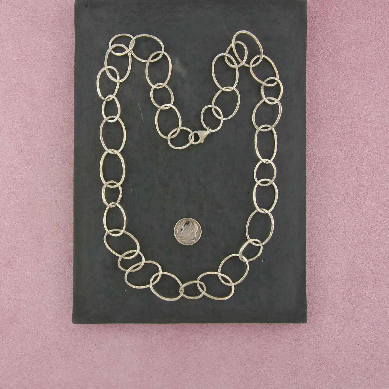 Sterling Silver silpada sterling silver hammered link chain necklace 23.5in Size ONE SIZE - 2 Thumbnail