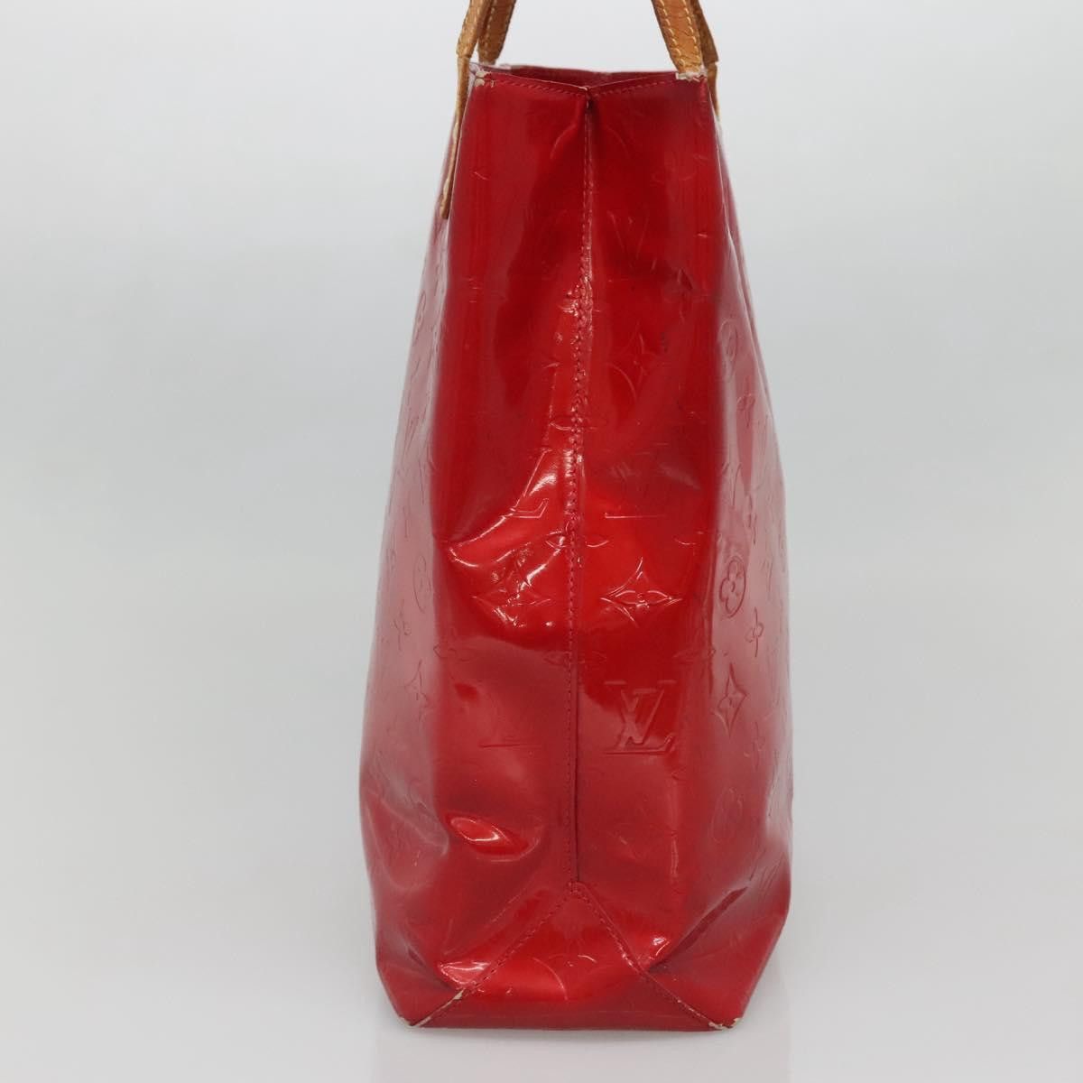Louis Vuitton LOUIS VUITTON Monogram Vernis Reade MM Hand Bag Red Rouge Size ONE SIZE - 5 Thumbnail