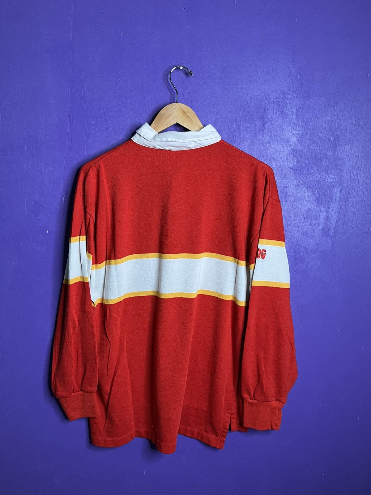 Adidas × Vintage Vintage 80s Adidas bulldog OJ Simpson rugby shirt Size US XL / EU 56 / 4 - 2 Thumbnail