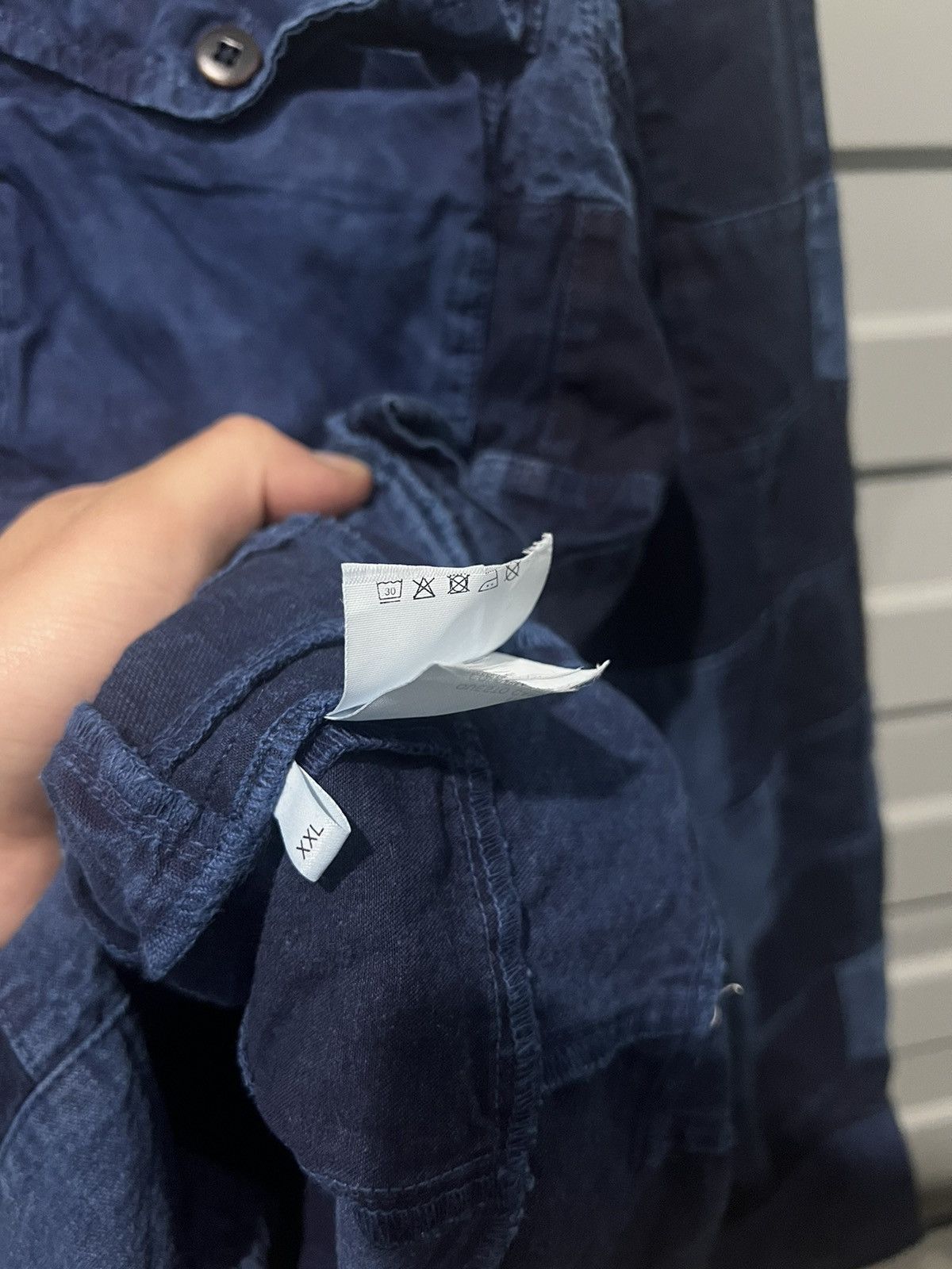 Handmade × Vintage VINTAGE PATCHWORK DENIM SHIRT JACKET OVERSHIRT JEAN y2k Size US L / EU 52-54 / 3 - 9 Thumbnail