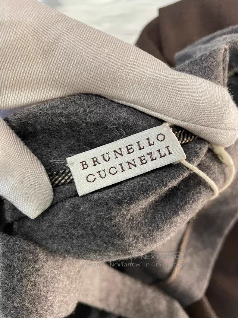 Brunello Cucinelli Brunello Cucinelli Grey Brown Mixed Color Wool Camisole Dr Size S / US 4 / IT 40 - 3 Thumbnail