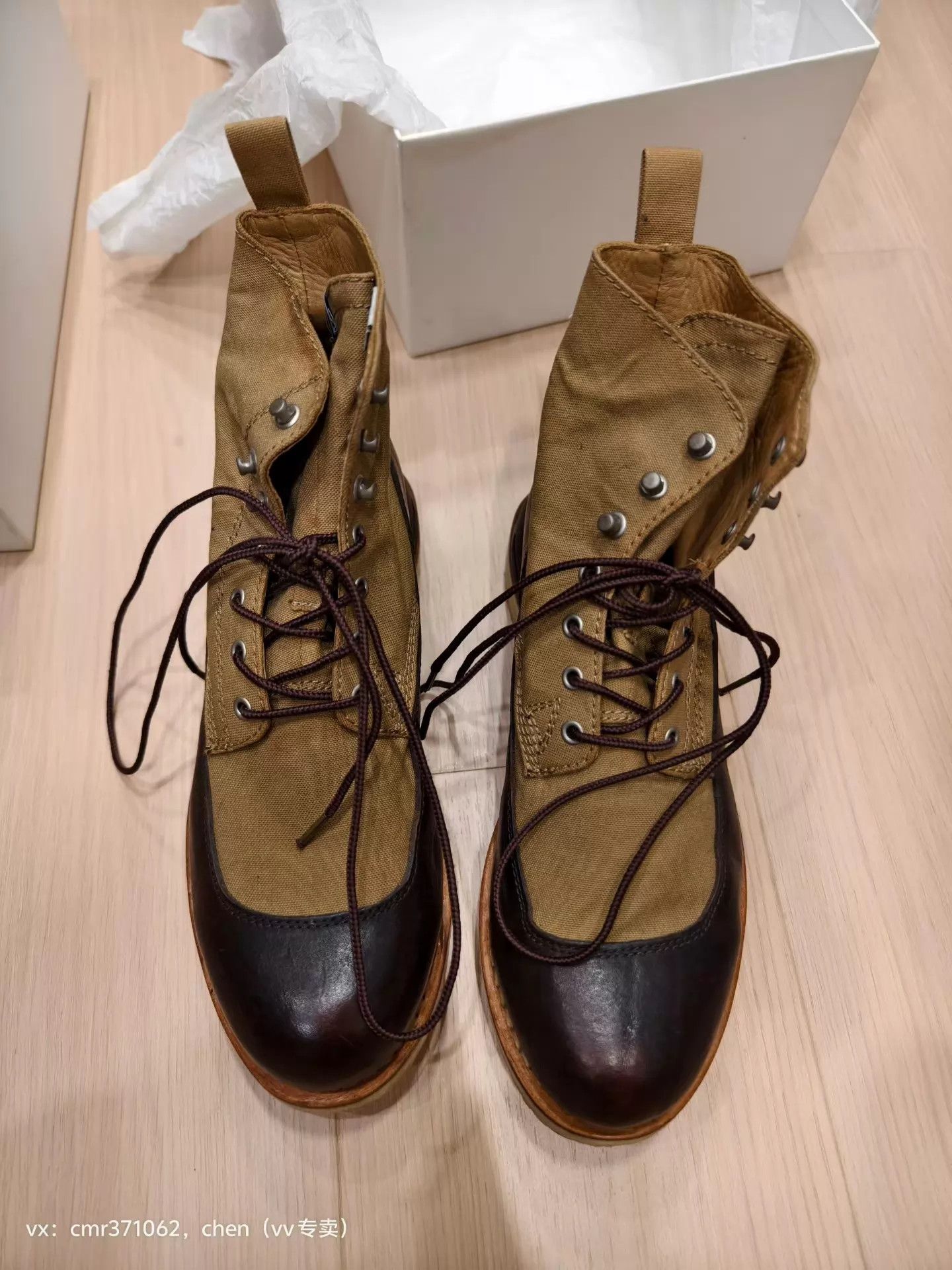Visvim Visvim Veritus Folk dk brown/beige 9 (3x Worn, Rare) Size US 9 / EU 42 - 1 Thumbnail