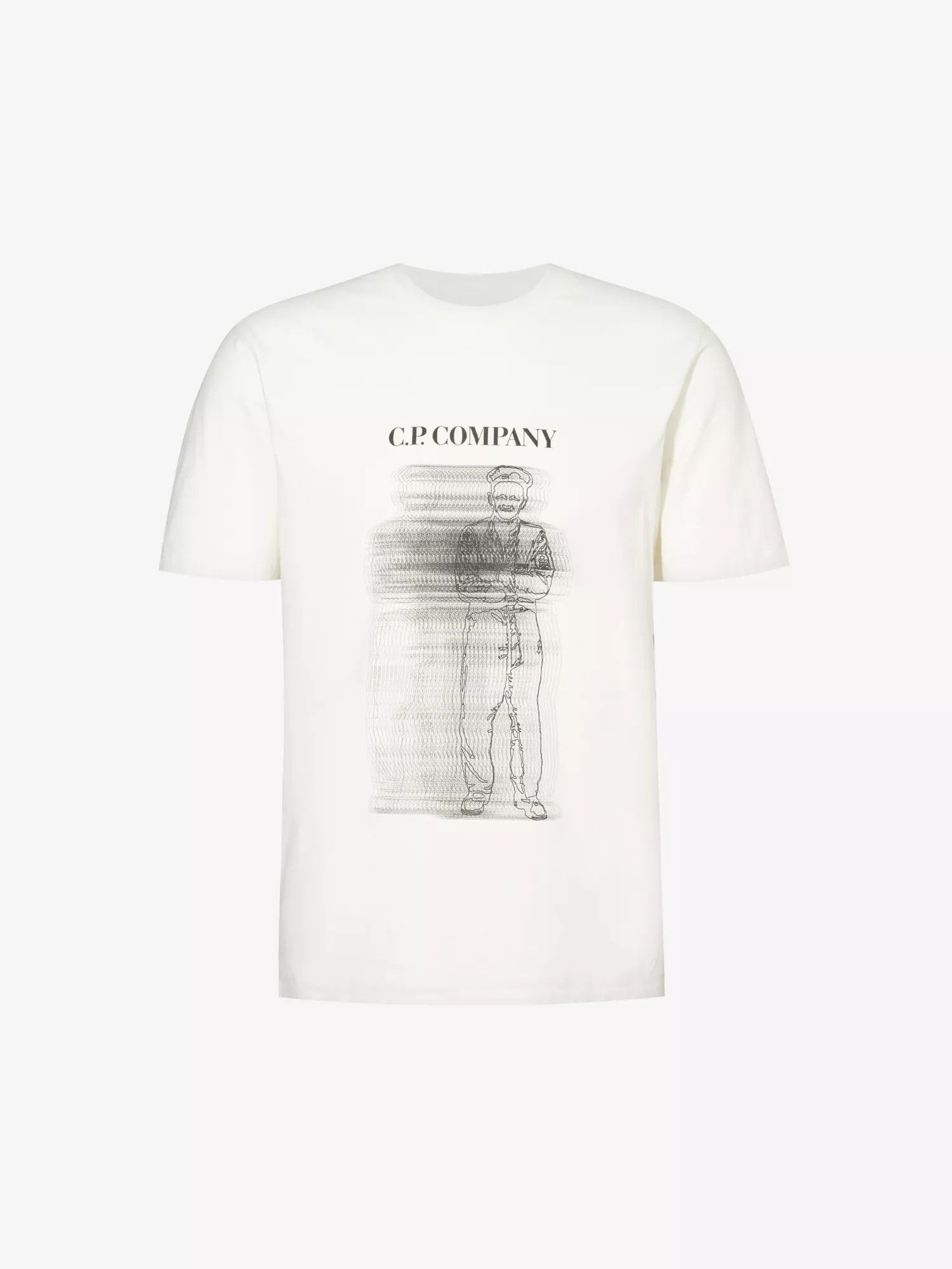 C.P. Company o1y1224 Logo Crewneck T-Shirt in White Size US XL / EU 56 / 4 - 1 Thumbnail