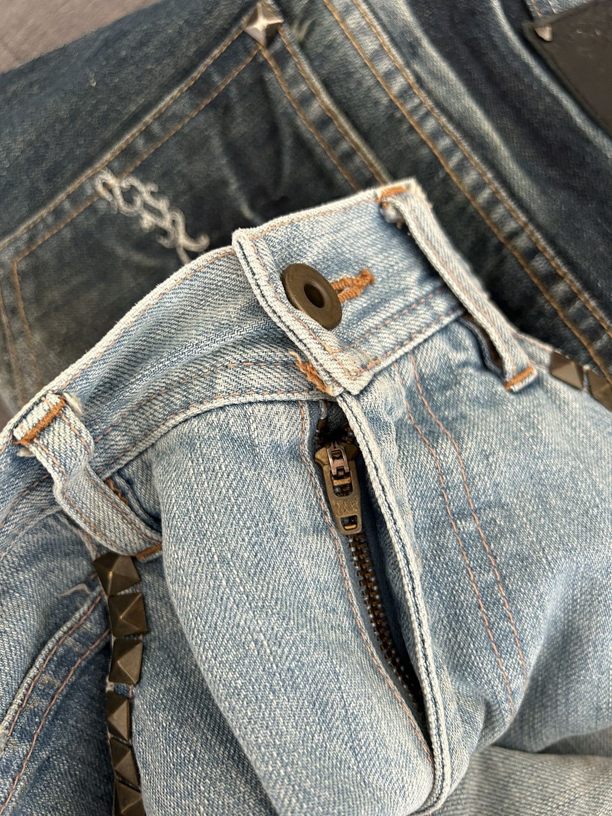 Tete Homme Tete Homme Flared Distressed Jeans Size US 29 - 13 Thumbnail