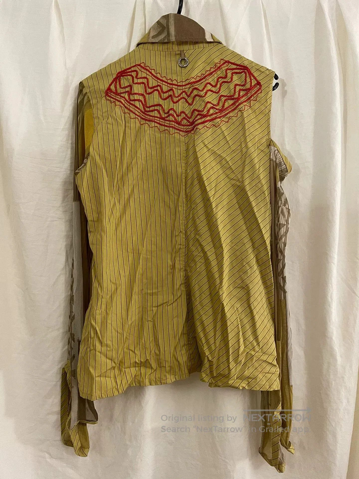 Save The Duck Save the Queen! Vintage Striped Shirt. Size L / US 10 / IT 46 - 3 Thumbnail