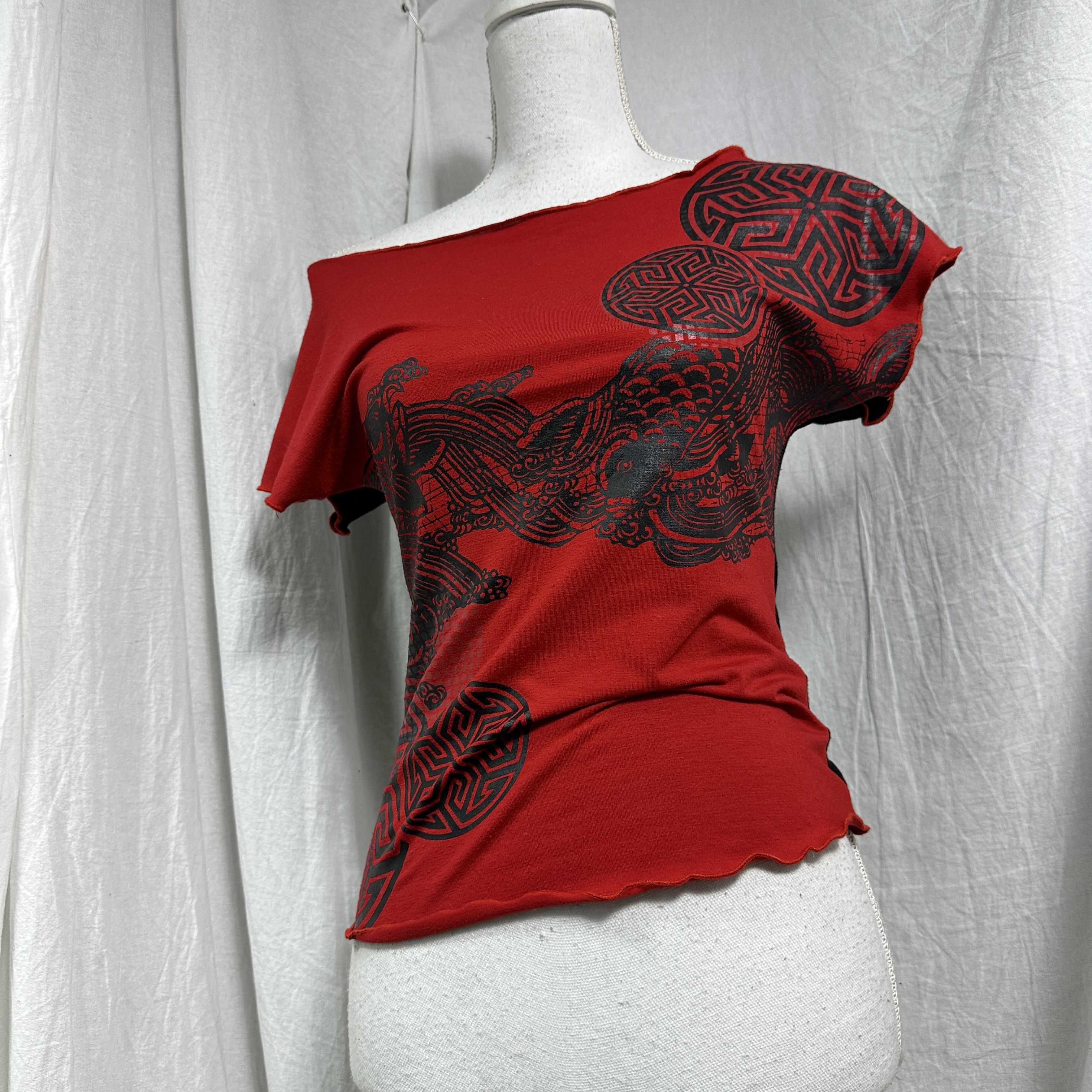 Vintage Vintage Avant Garde Grunge Printed Top Y2K Size S / US 4 / IT 40 - 6 Thumbnail