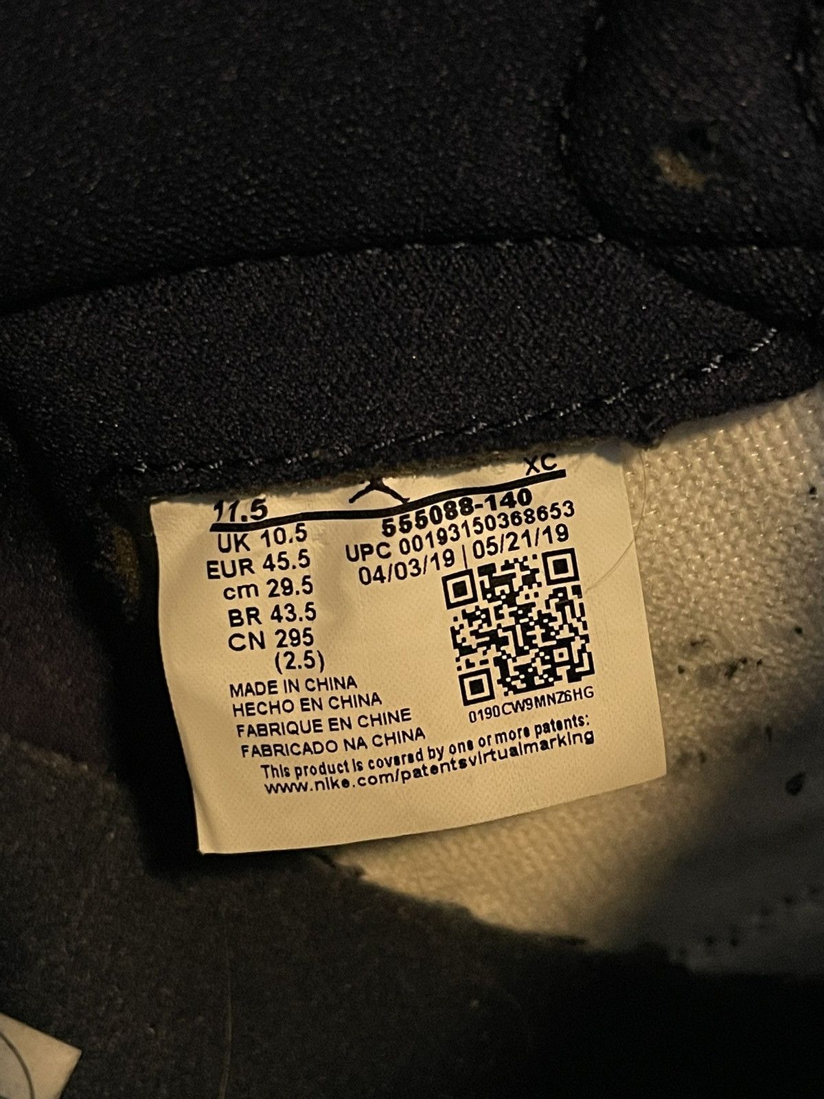 Jordan Brand Air Jordan 1 Obsidian Size US 11.5 / EU 44-45 - 9 Thumbnail