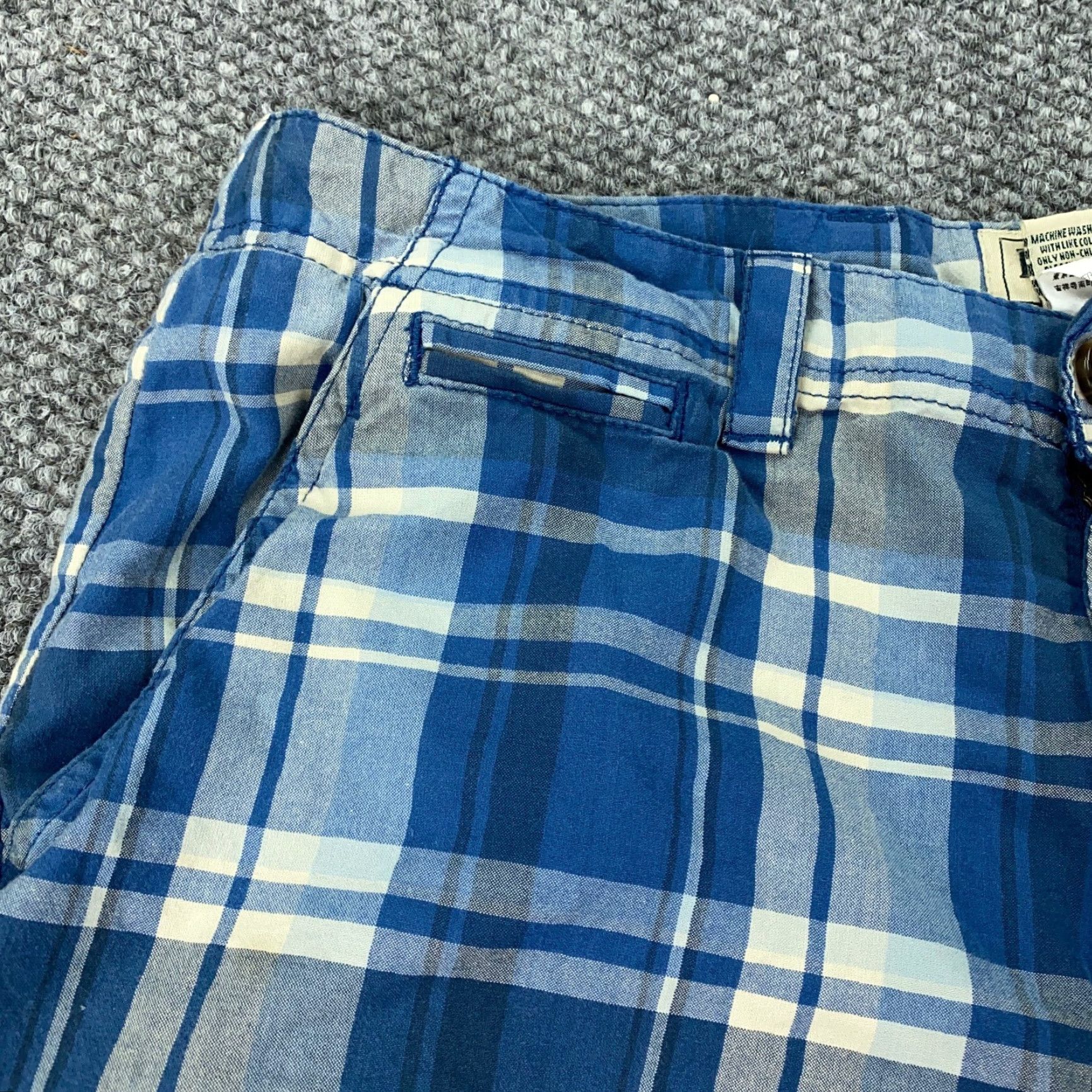 Vintage VINTAGE L.L. Bean Mens Shorts Bermuda 34W Cotton Plaid Blue Spring Summer Casual Size US 34 / EU 50 - 2 Thumbnail