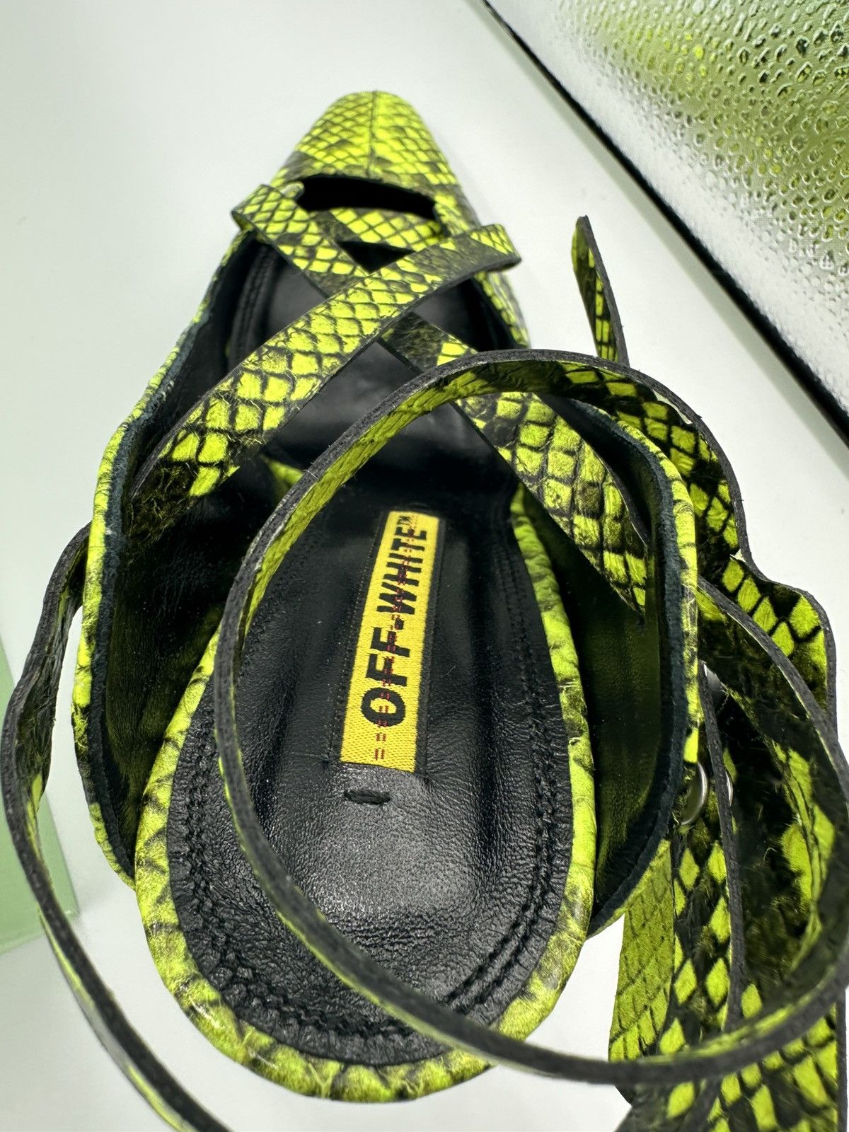 Off-White Off White Snakeskin Heel Size US 6 / IT 36 - 7 Thumbnail
