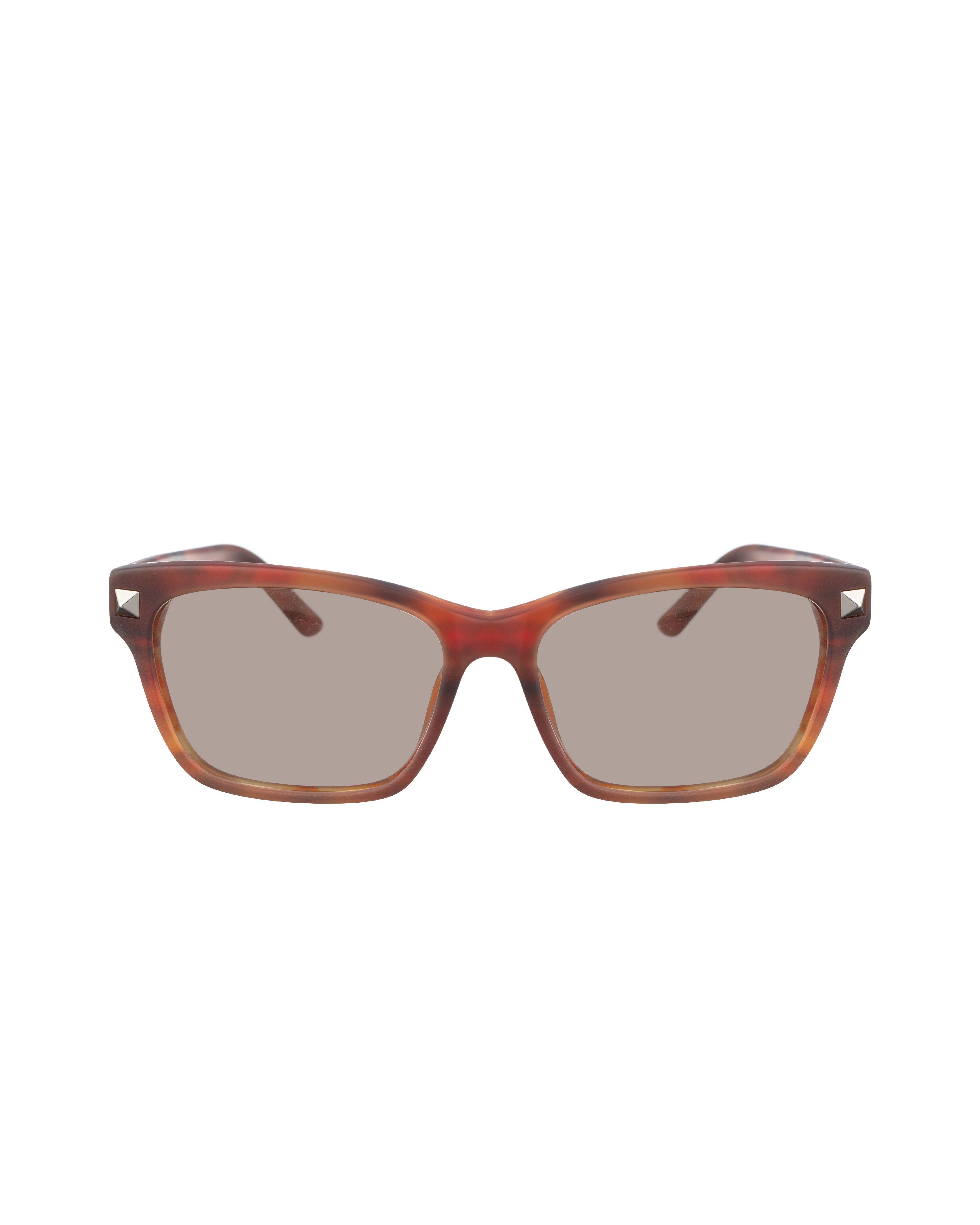 Valentino Valentino 00s Matte Havana Brown Nerdy Sunglasses with Studs Size ONE SIZE - 3 Thumbnail