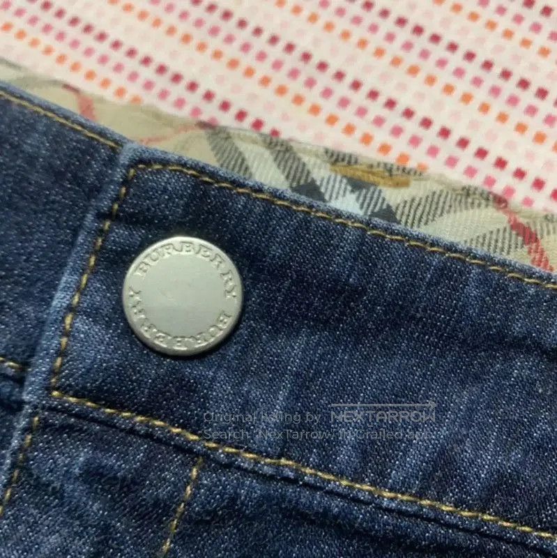 MR & MRS ITALY Burberry Color Block Cotton Denim Skirt. Size 23" - 3 Thumbnail