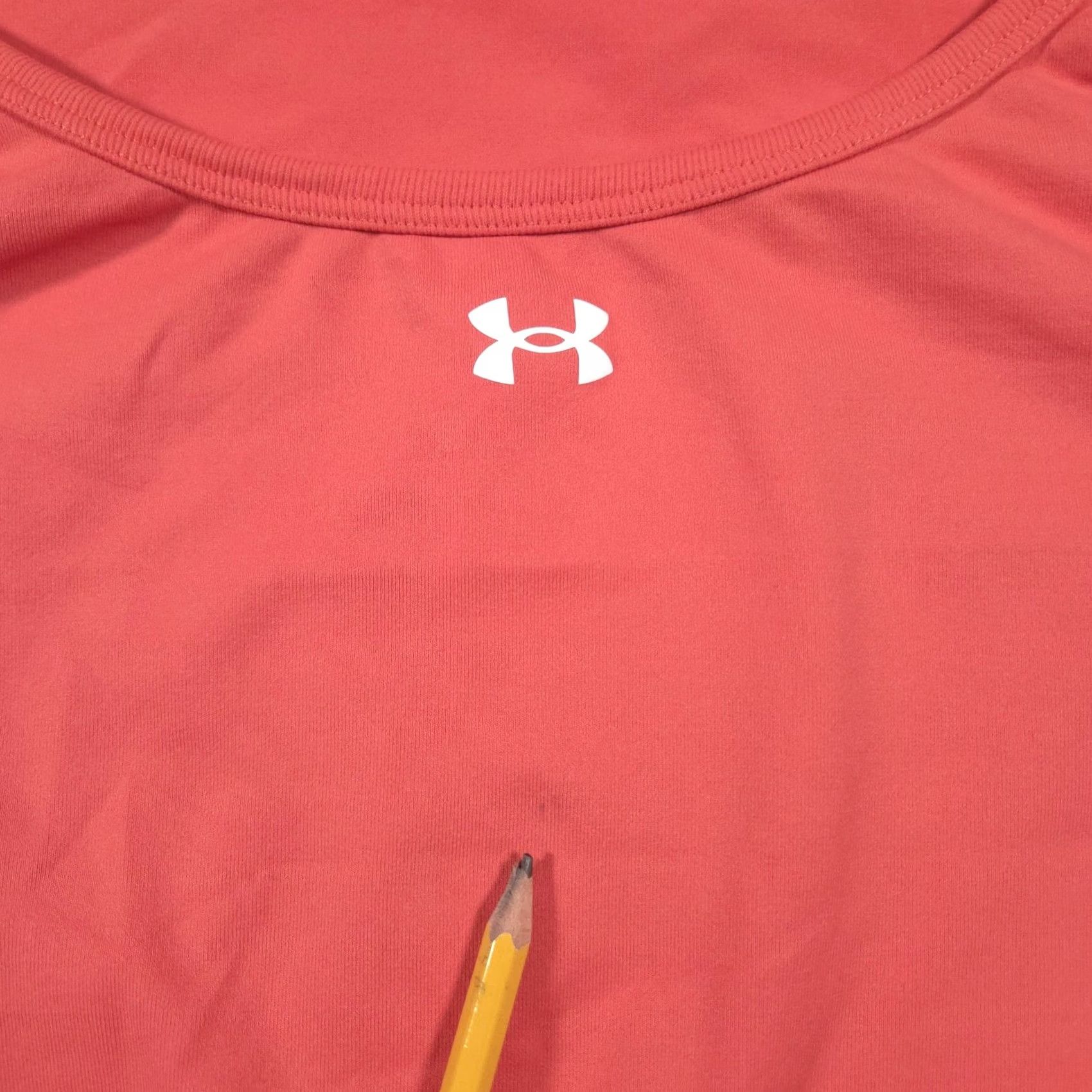 Under Armour Under Armour Shirt Womens XL Cropped Long Sleeve Crew Neck Gym Training Coral Pink Logo Size XL / US 12-14 / IT 48-50 - 6 Thumbnail