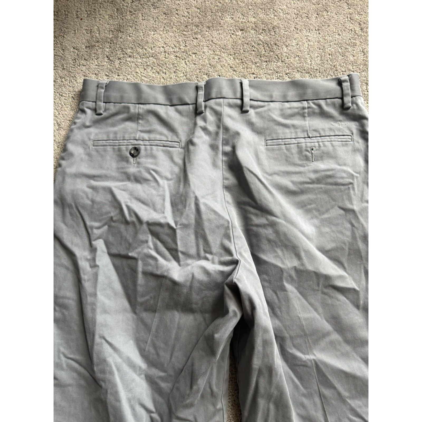 Dockers DOCKERS Dress Pants Gray 36x29 Classic Fit Flat Front Pants Mens Dockers D3 Chinos 100% Cotton Solid Size US 36 / EU 52 - 4 Thumbnail