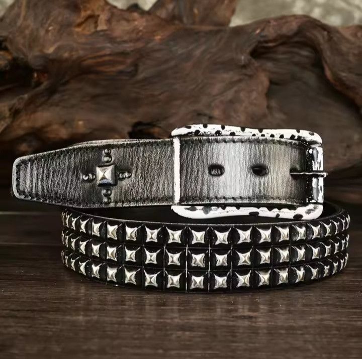 Japanese Brand Retro Rivet belt Size ONE SIZE - 1 Thumbnail