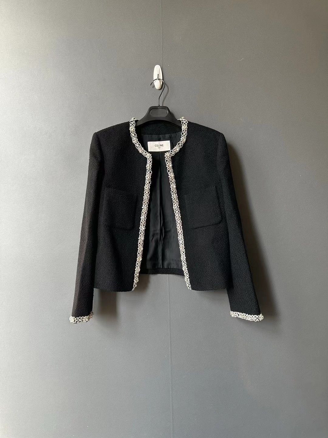 Celine Celine 2023 Runway Diamond Tweed Coat Size S / US 4 / IT 40 - 1 Thumbnail