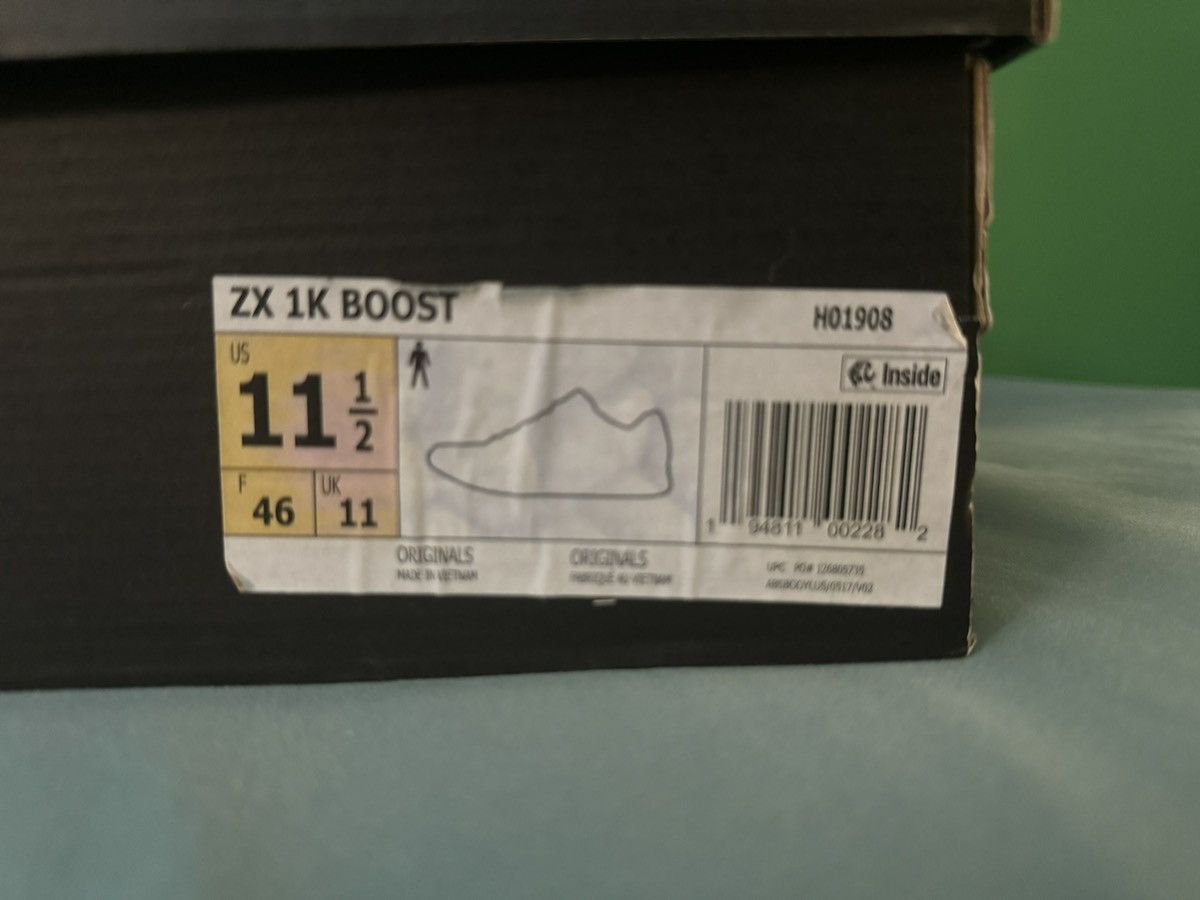 Adidas Adidas ZX 2K Boost White Hazy Emerald 2021 Size US 11 / EU 44 - 6 Thumbnail