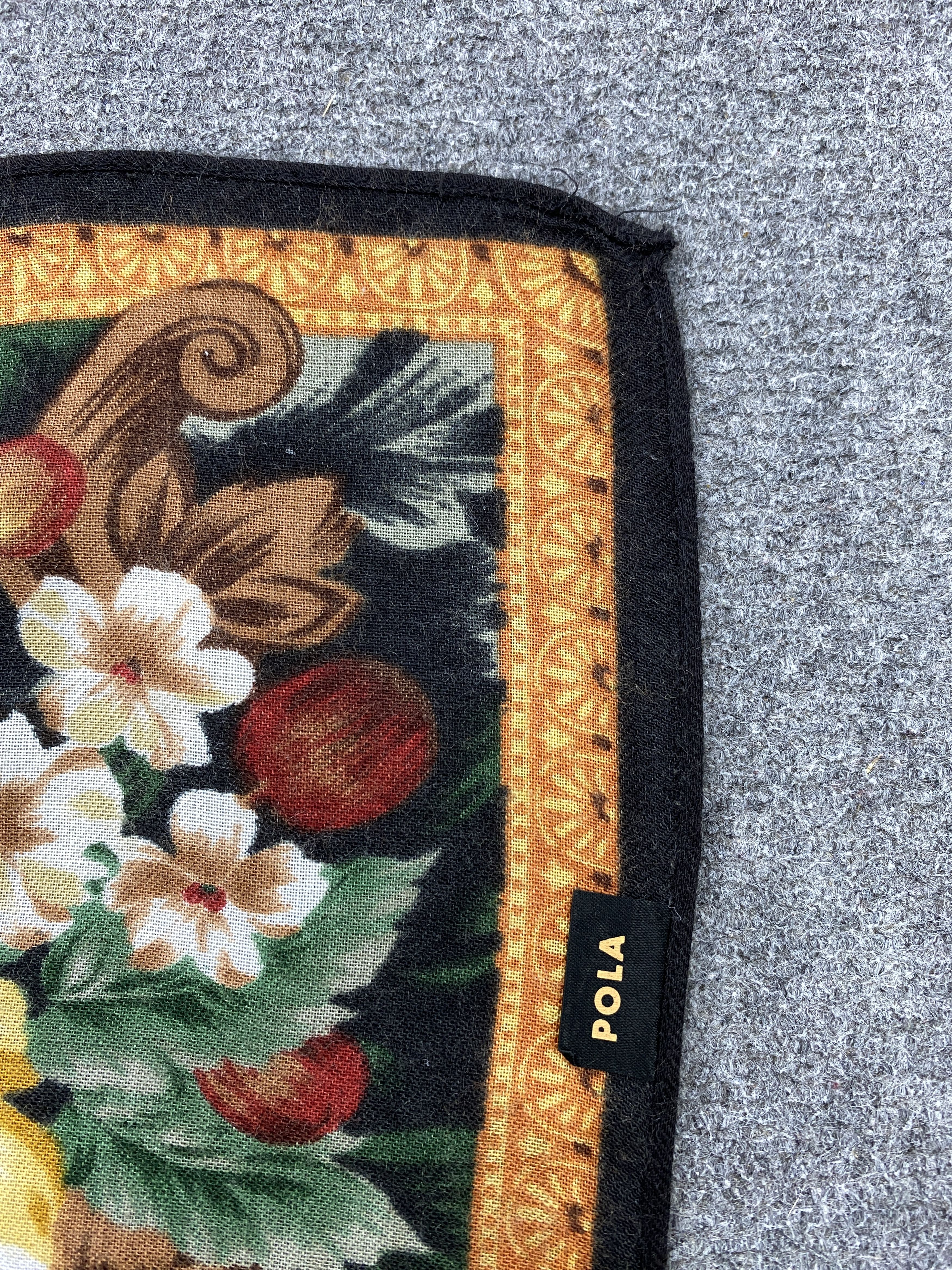 Japanese Brand Vintage Floral Wool Shawl Babushka head Scarf SN0037 Size ONE SIZE - 5 Thumbnail