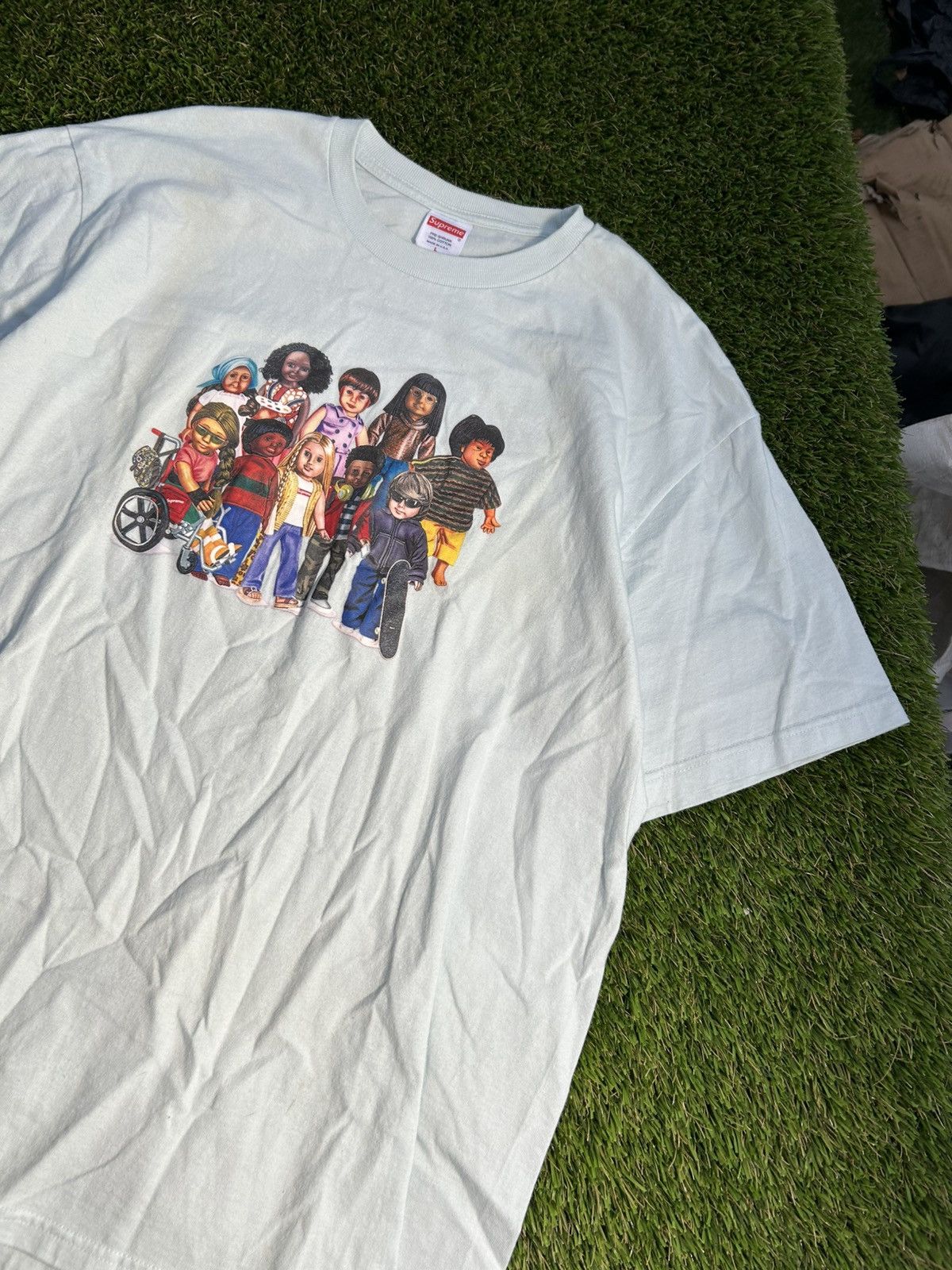 Supreme Supreme SS23 Children Doll Pale Blue Tee Size US L / EU 52-54 / 3 - 1 Thumbnail