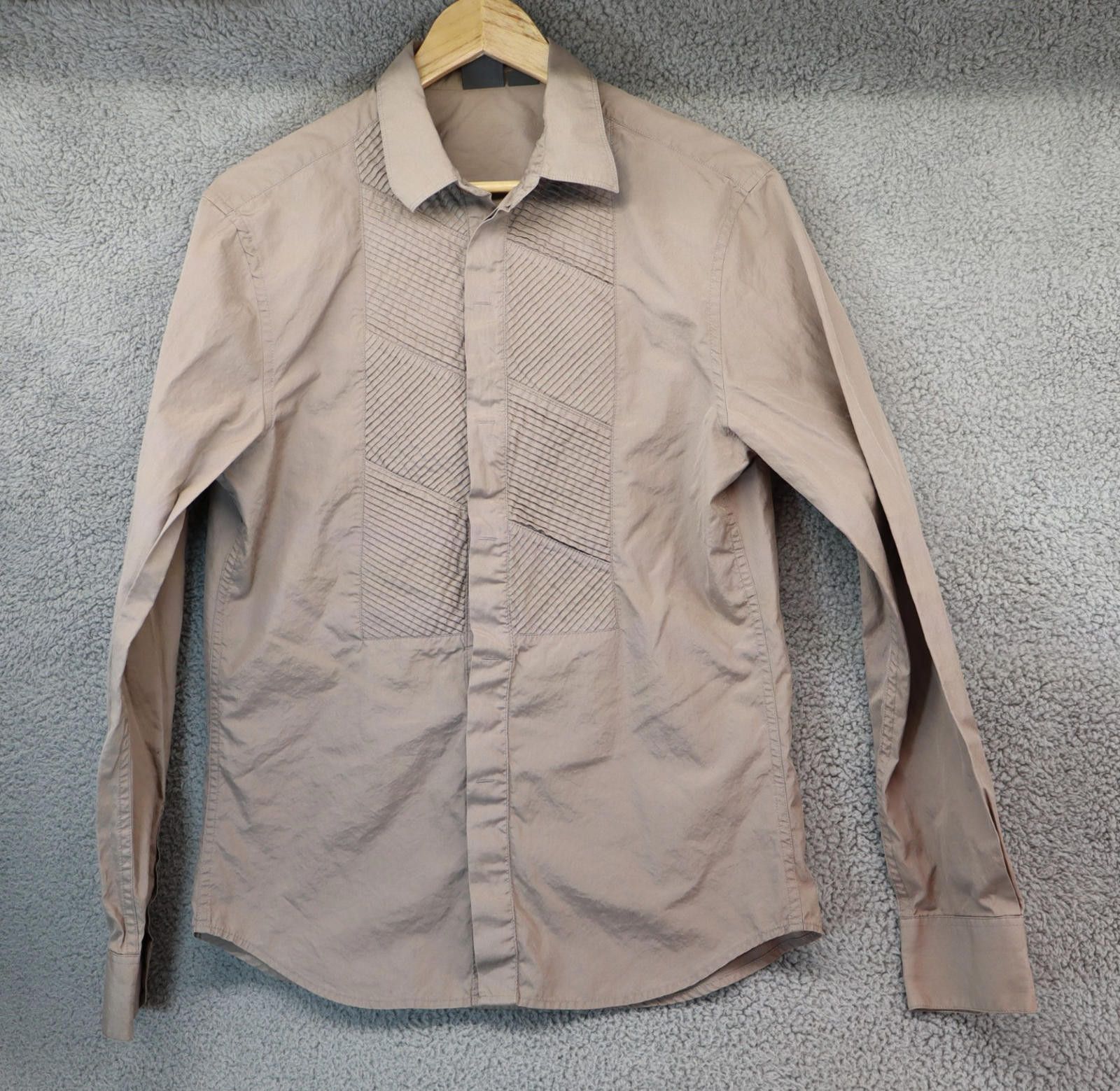 Armani Exchange Armani Exchange AX Shirt Men Small Beige Collar Down Cotton Size US S / EU 44-46 / 1 - 1 Thumbnail