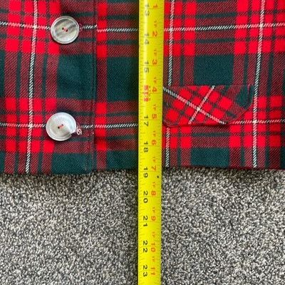 Pendleton Pendleton Women’s M/L Red Plaid Tartan Virgin Wool Button Cr Size L / US 10 / IT 46 - 9 Thumbnail