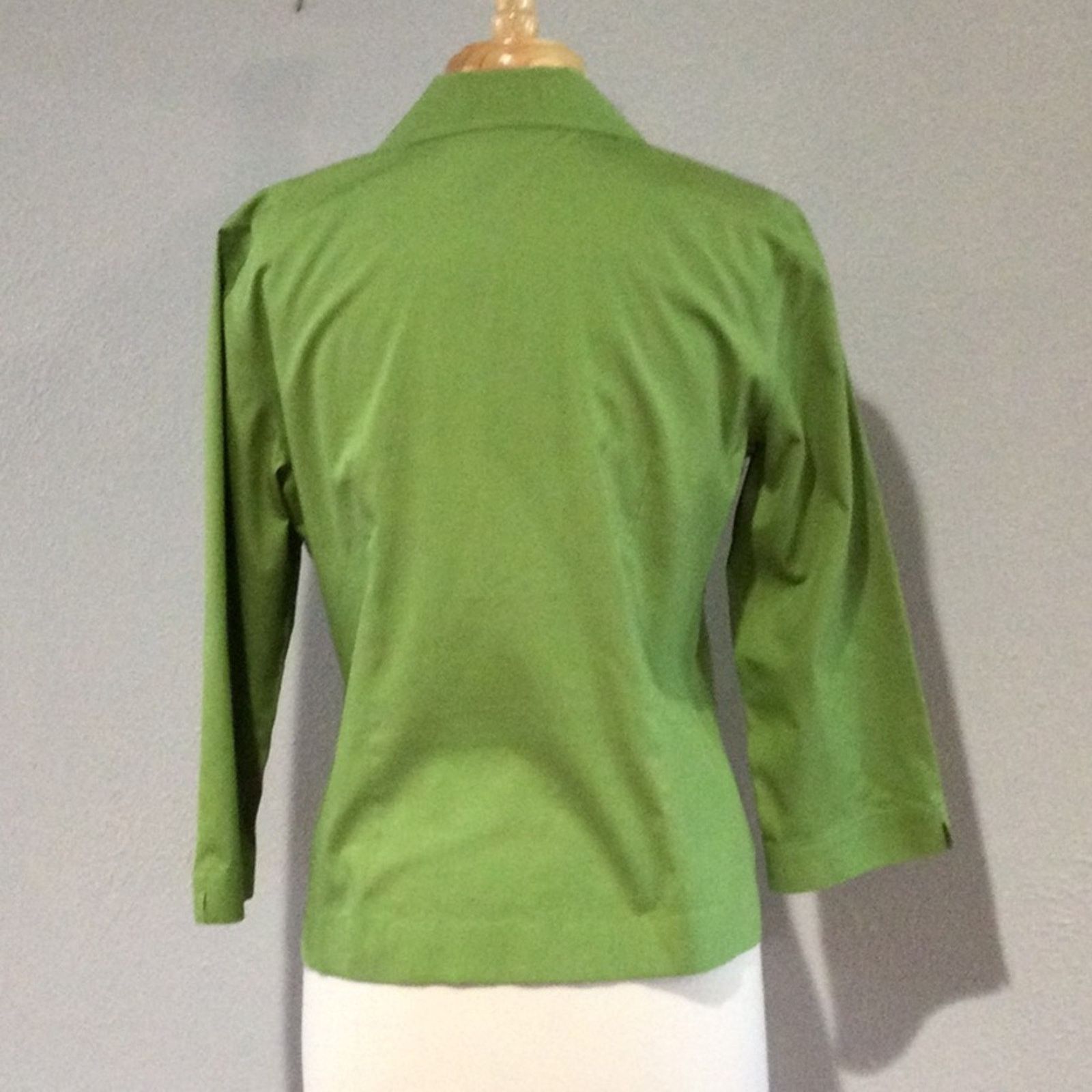 Jones New York Jones New York Green Button Front Collar No Iron Blouse Sz 8 Size M / US 6-8 / IT 42-44 - 8 Thumbnail