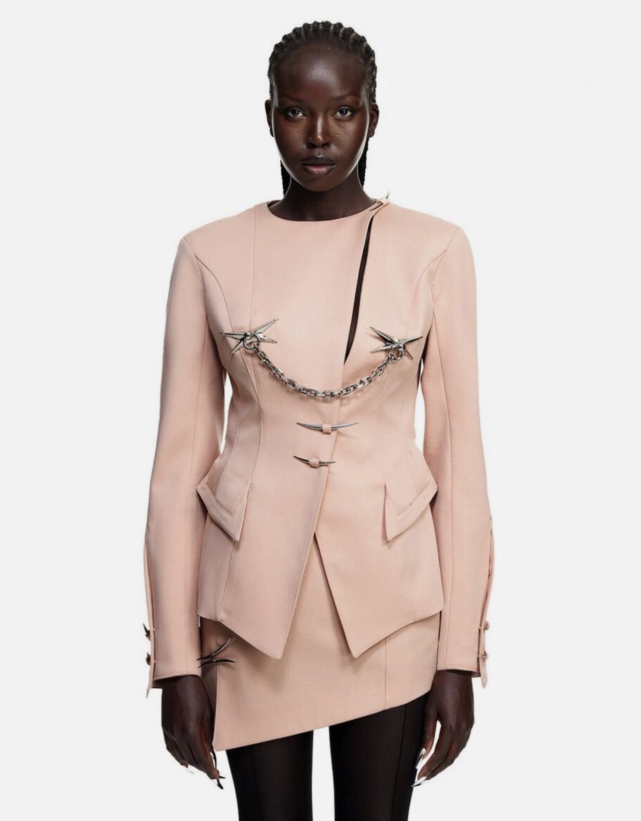 Mugler Mugler x H&M Spike Skirt Suit Set Size S / US 4 / IT 40 - 3 Thumbnail