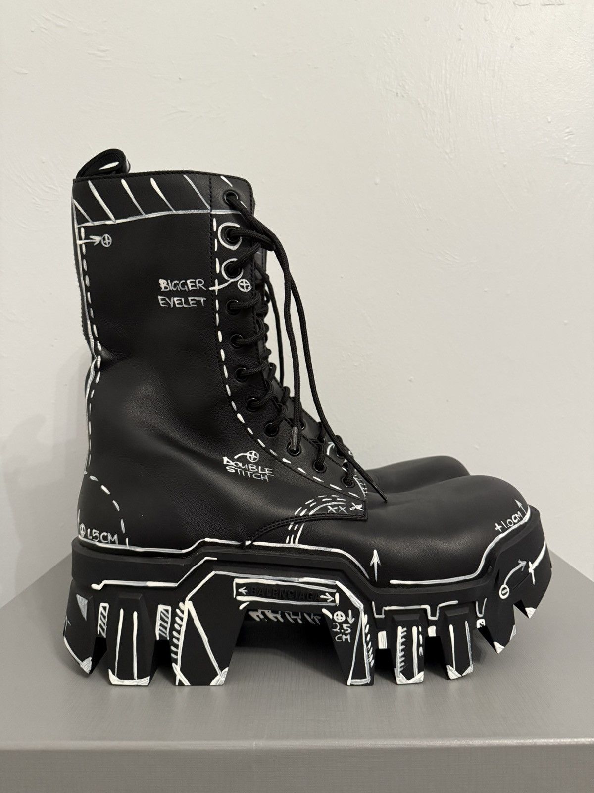 【BALENCIAGA】Bulldozer Lace-up Boots 42 BALENCIAGA Black Bulldozer Lace-Up Boots | eBay